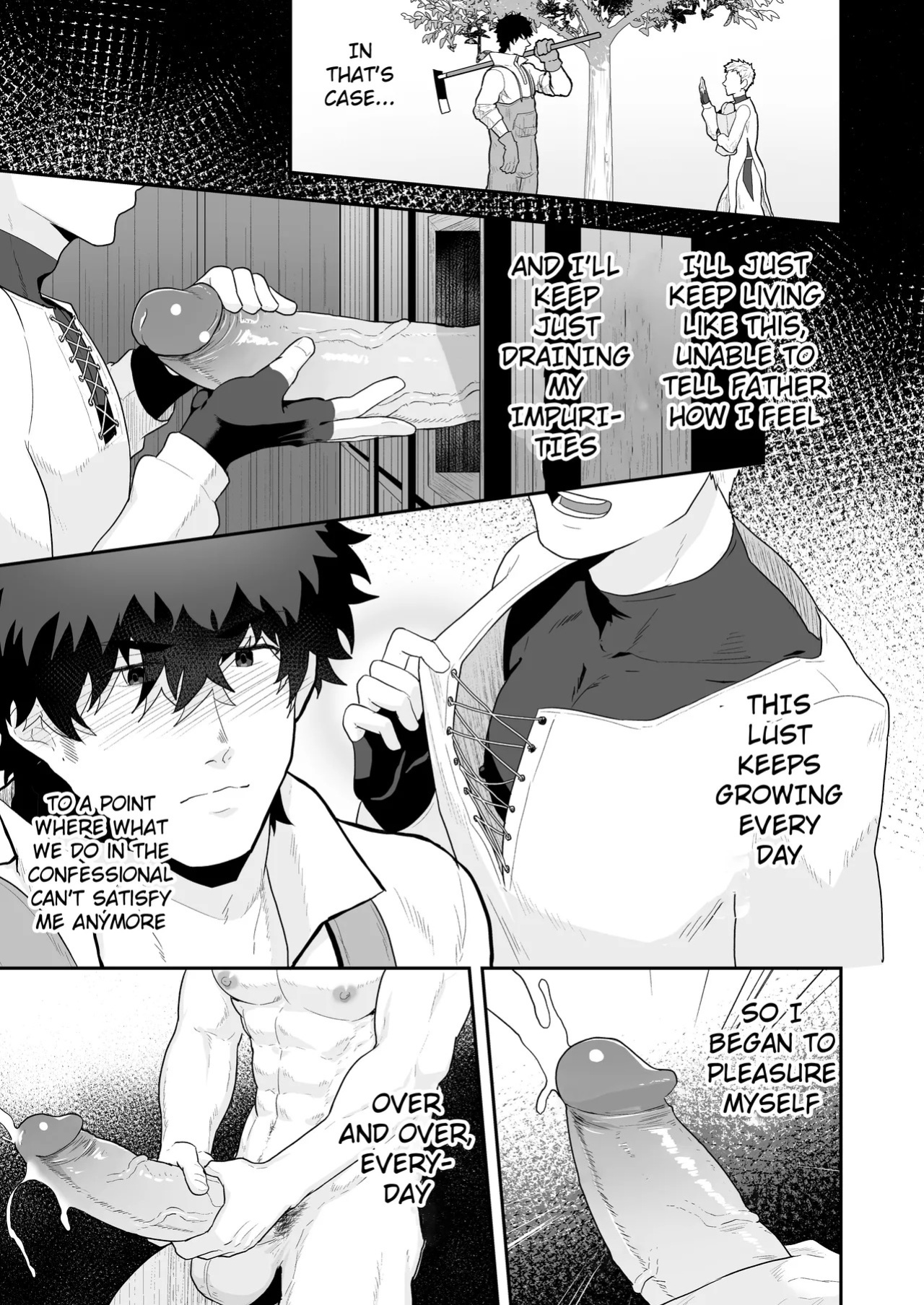[PULIN Nabe (kakenari)] Noufu to Shinpu | The Farmer and The Priest [English] [Uncensored]