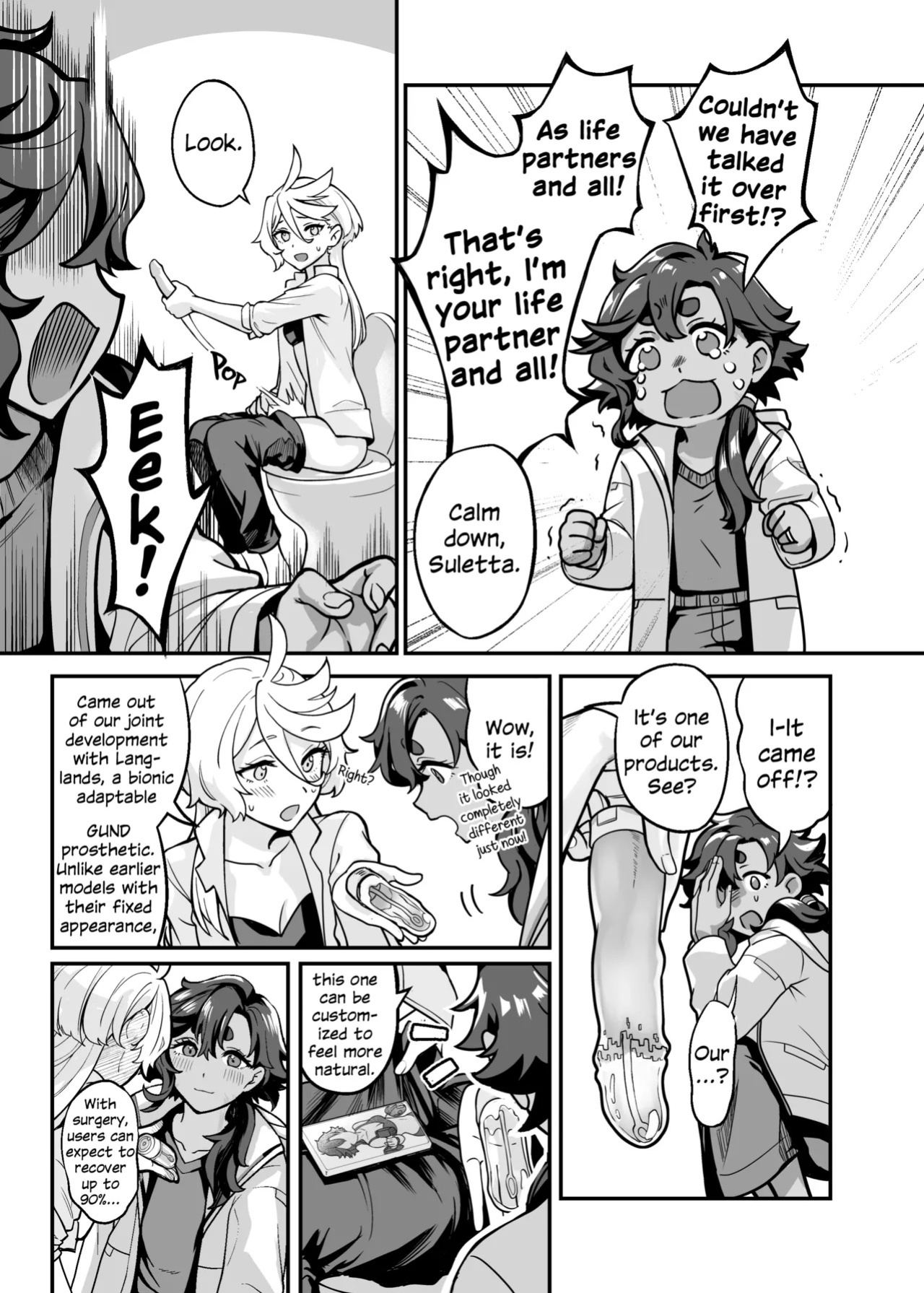 [Tendoushi (Tendou Itsuki)] Chanto Manzoku Sasete Ageru Kara, Baka | Since I'll Satisfy You, Stupid (Mobile Suit Gundam: The Witch from Mercury) [English] [Digital]
