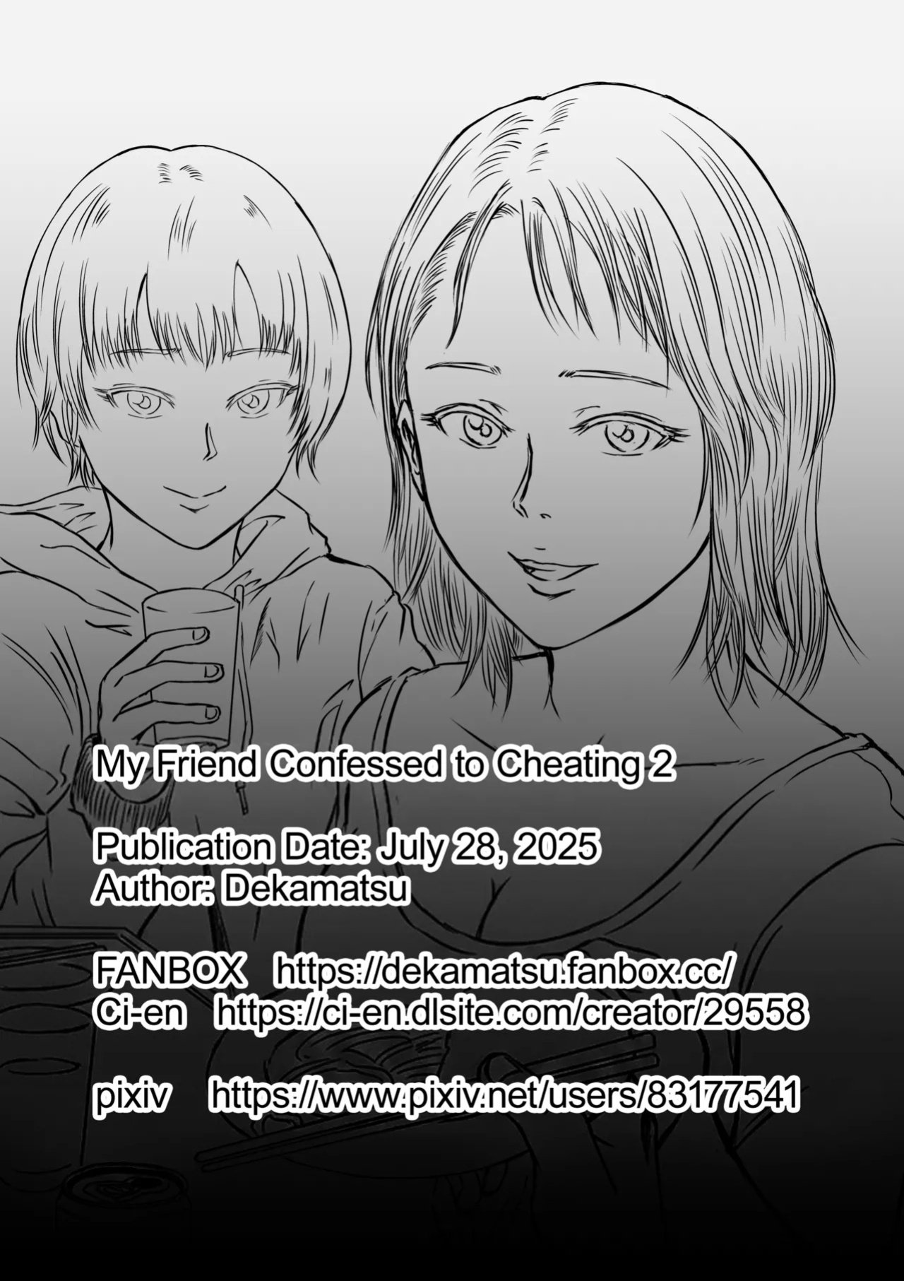 [Dekamatsu] Onna Tomodachi no Uwaki Kokuhaku 2 | My Friend Confessed to Cheating 2 [English]