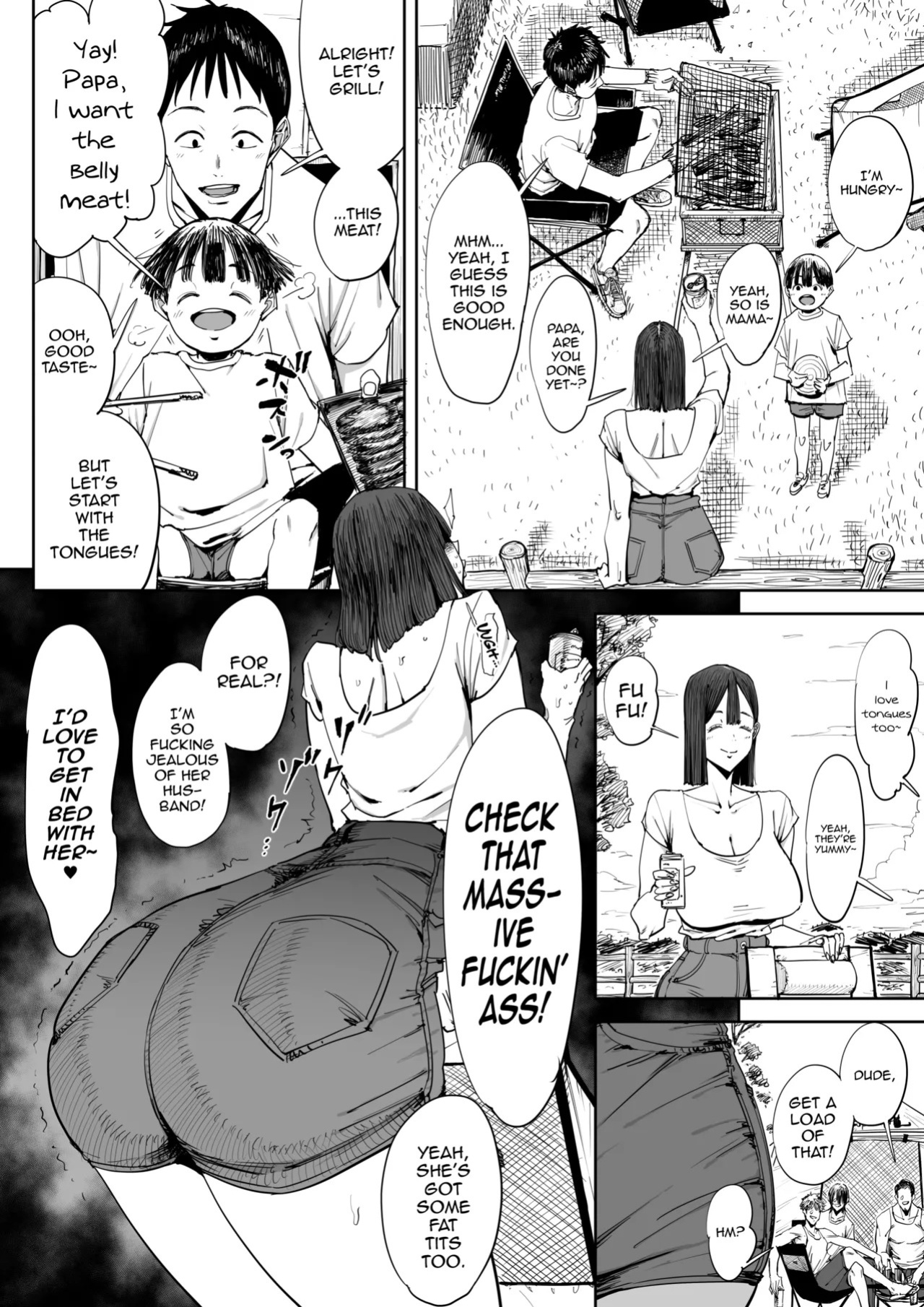 [Shioji] Dekkai Shiri no Hitozuma to Asa made Yarimakutta Hanashi [English] [mysterymeat3]