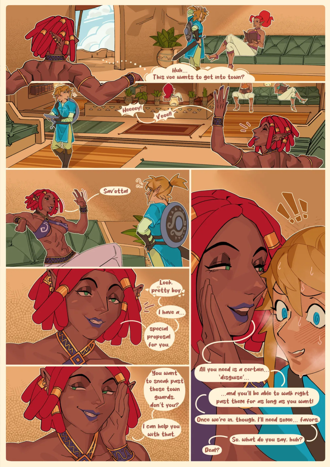 [GekkoNSFW] Sneaking into the Forbidden Town ch.1-2 (TLOZ: Breath of the Wild) [ongoing]