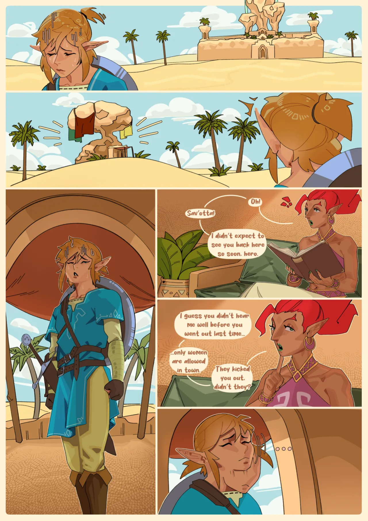 [GekkoNSFW] Sneaking into the Forbidden Town ch.1-2 (TLOZ: Breath of the Wild) [ongoing]