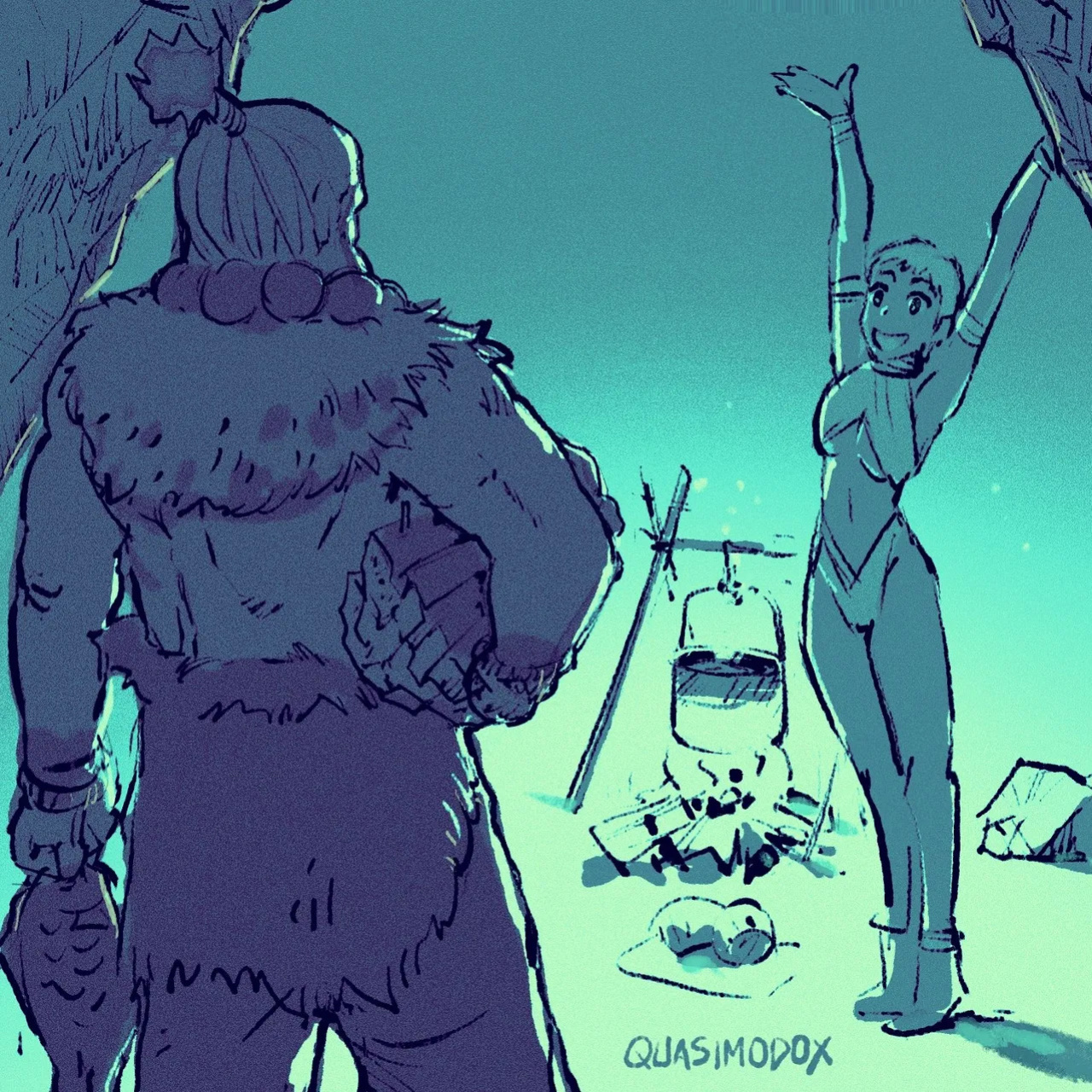 [Quasimodox, Wallace Pires] Akuma & Elena (Street Fighter 6)