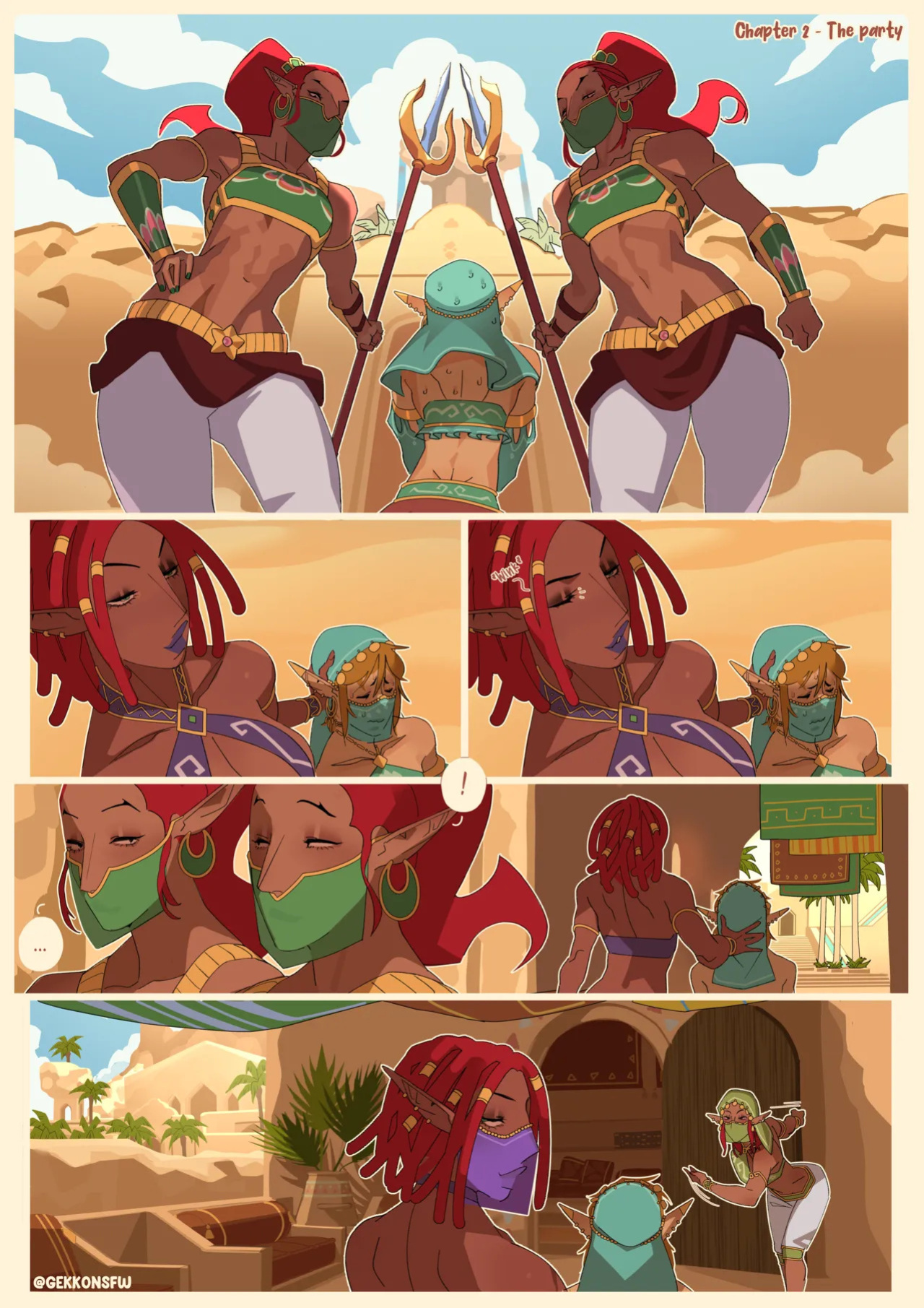 [GekkoNSFW] Sneaking into the Forbidden Town ch.1-2 (TLOZ: Breath of the Wild) [ongoing]