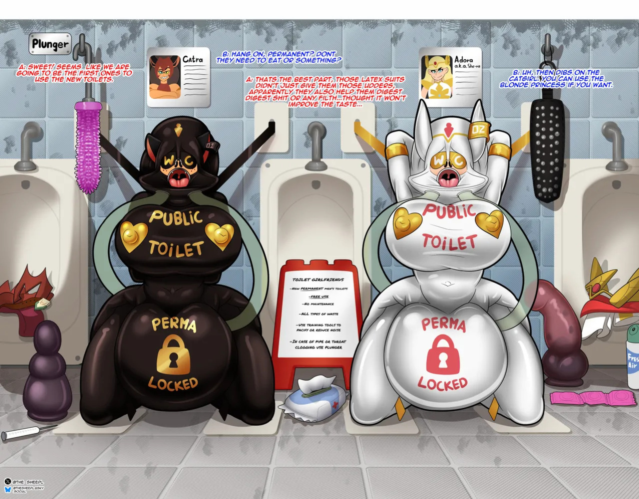 [Sheepl (EvilSheepl/Thesheepl)] She-ra Diaper Goo TF & Public Toilet Girls