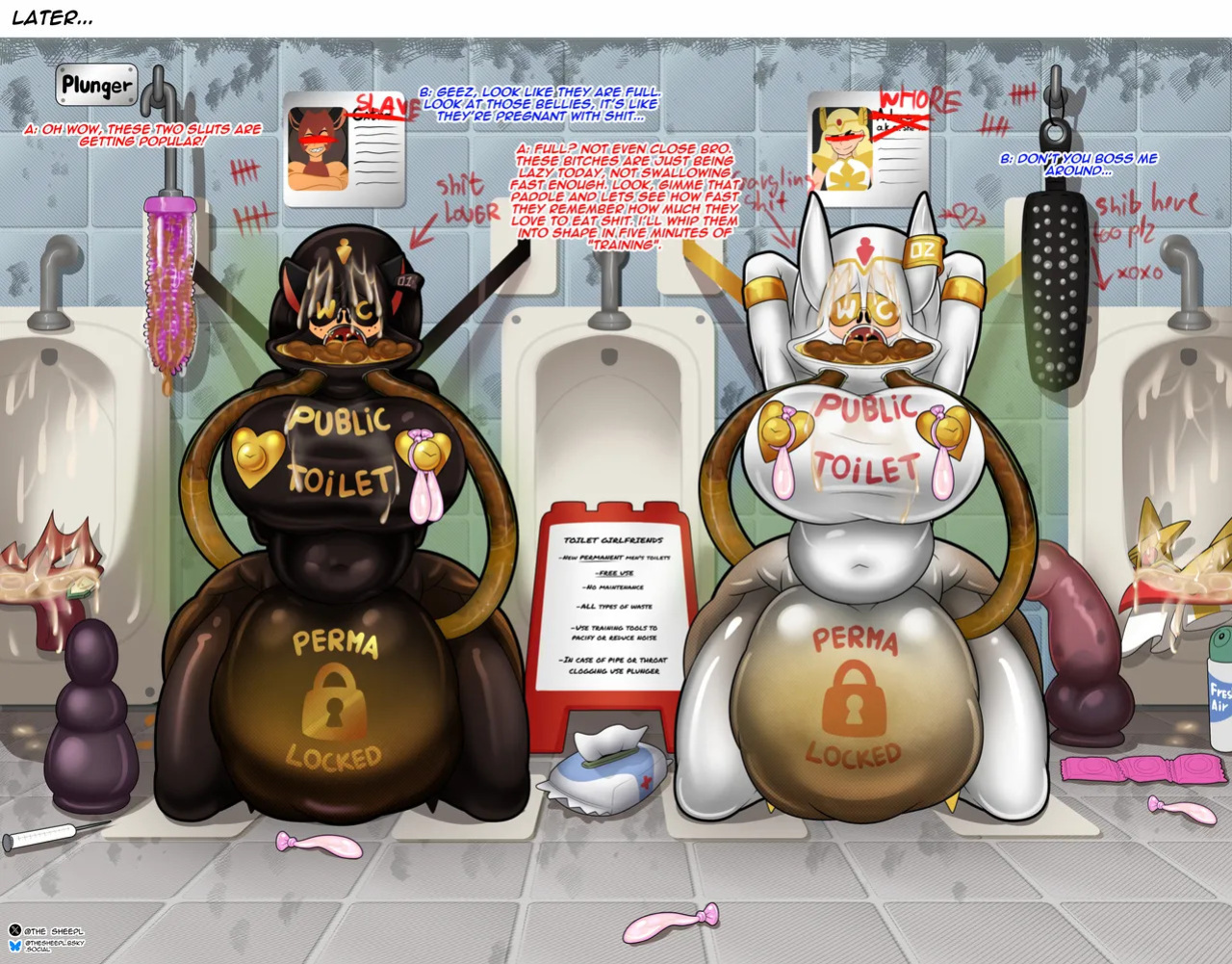 [Sheepl (EvilSheepl/Thesheepl)] She-ra Diaper Goo TF & Public Toilet Girls