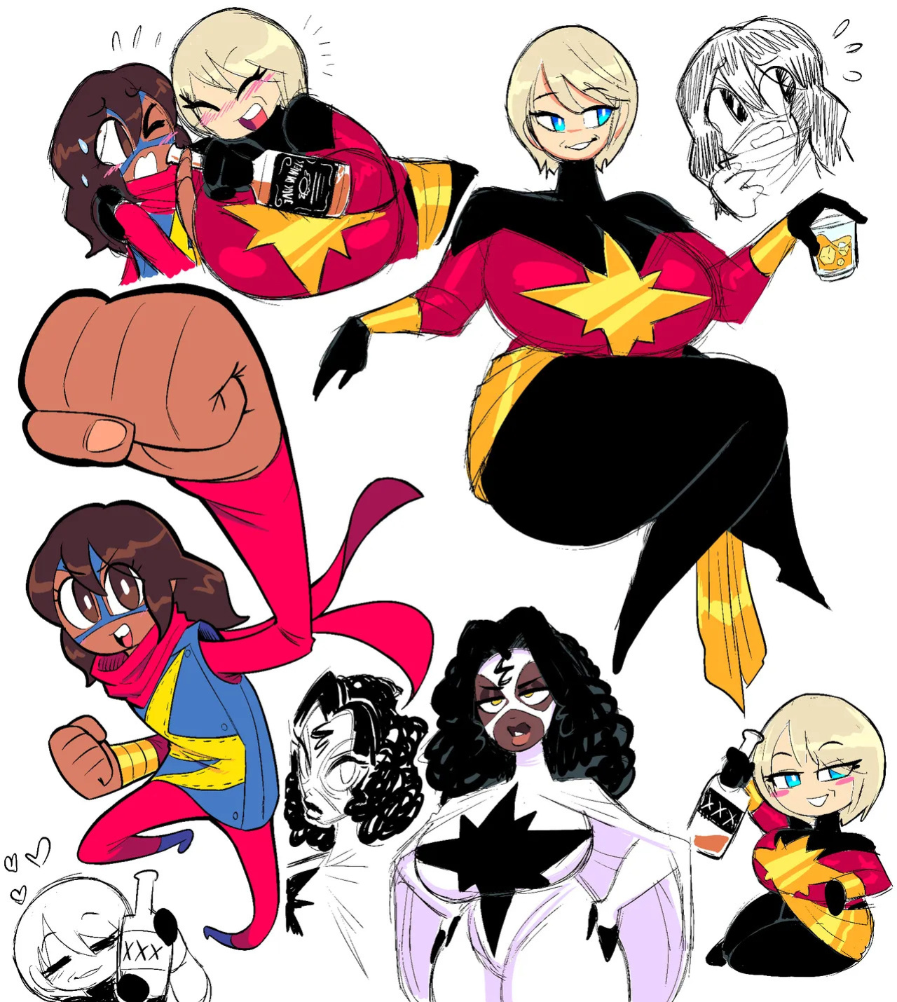 [Theguywhodrawsalot] I sure love me some Marvel girls