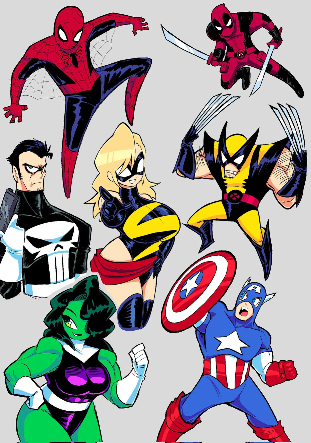 [Theguywhodrawsalot] I sure love me some Marvel girls