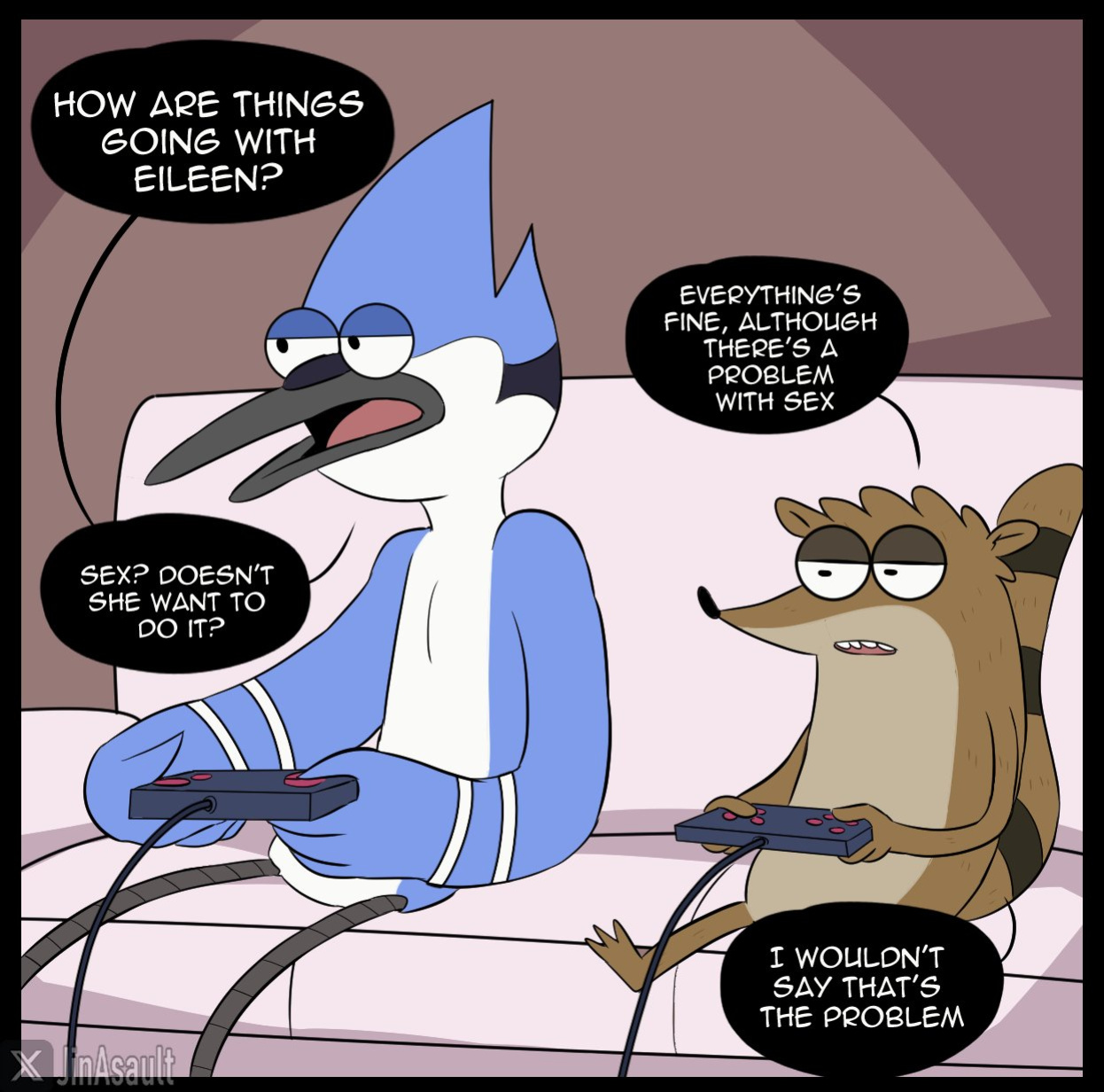 [JinAsault] Typical of B1gD1ck and Mordesimp (Regular Show)