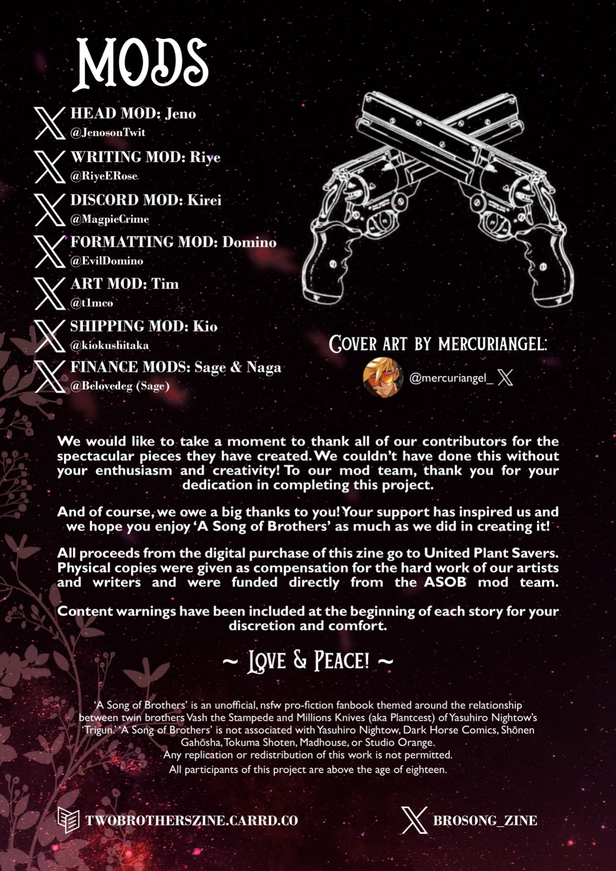 A Song of Brothers: A Knives x Vash Zine (Pages)