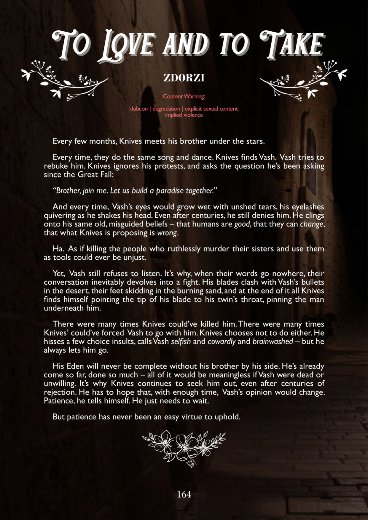 A Song of Brothers: A Knives x Vash Zine (Pages)