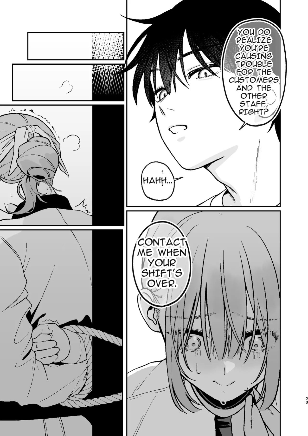[LESSER PANTS (Retsu)] Karaoke Tenin no Uragawa 2 ~Tennai Onabare Kousoku Gangu Ecchi~ [Digital][English][ShizukuTL]