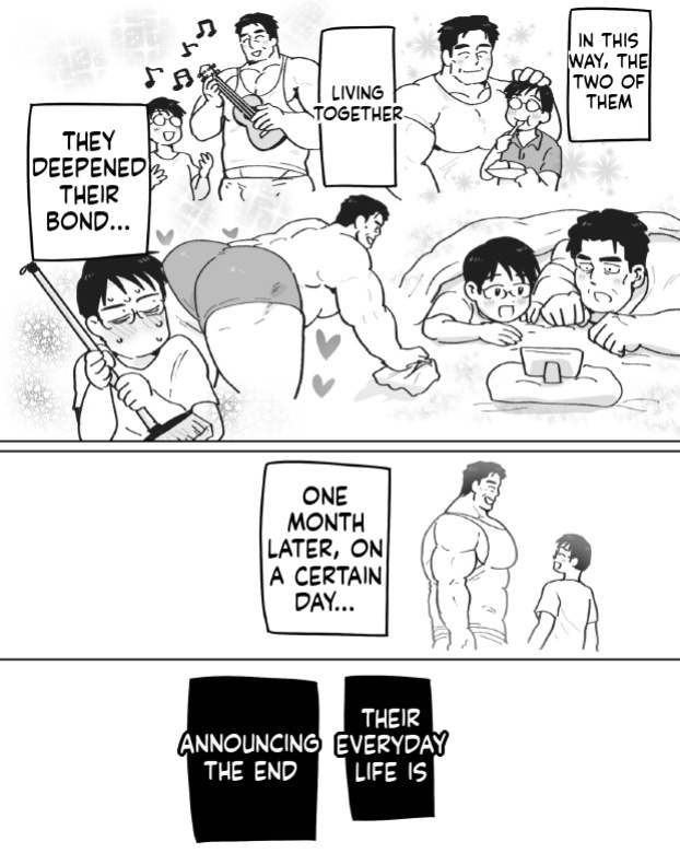 【石がぼくの筋肉巨根パパになった話】前編