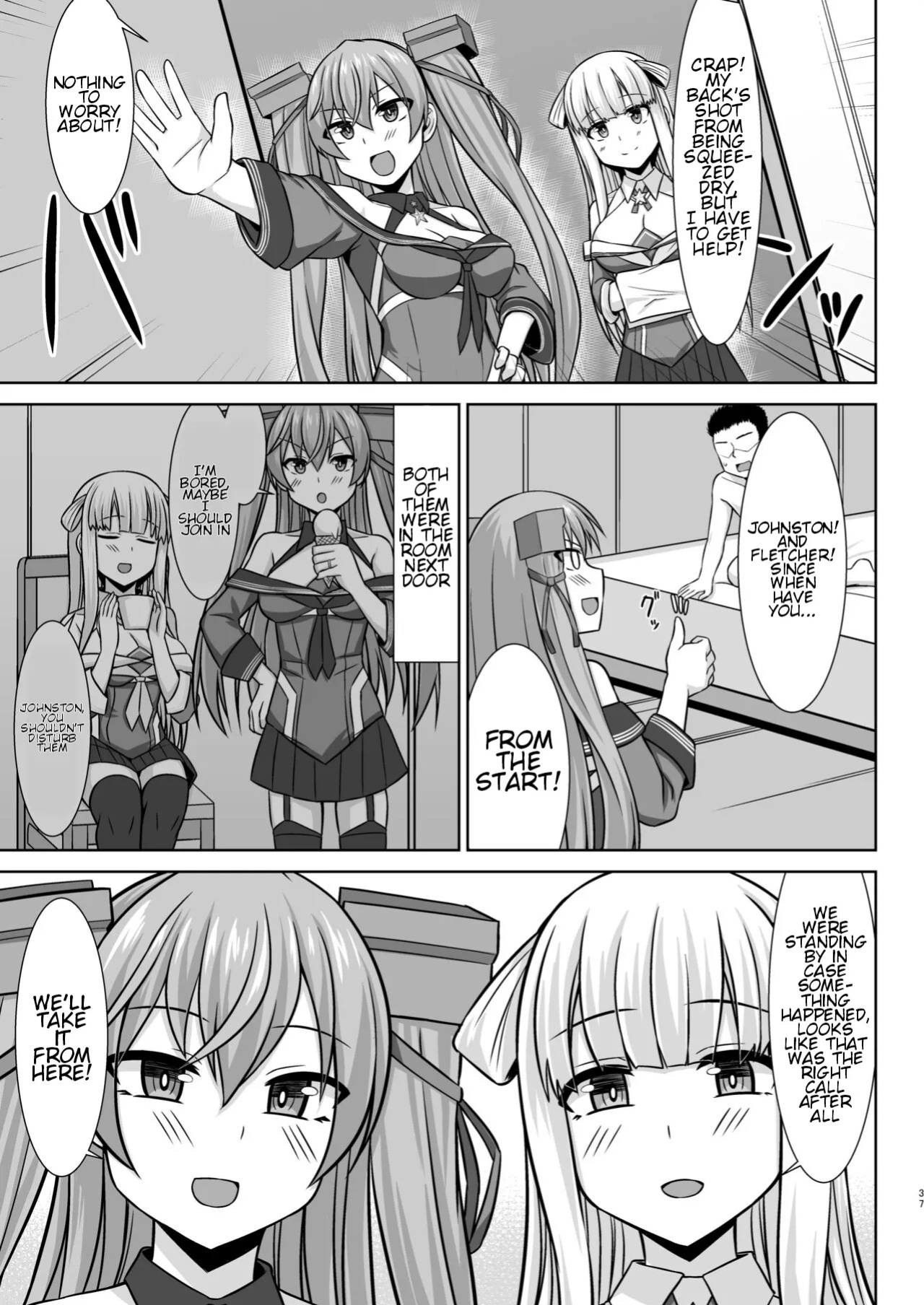 [SIROTARUTO (Shirasaki Karu, Kamiba Kotaru)] Gamby-chan no Ganbare! Botehara Gohoushi Ecchi!! (Kantai Collection -KanColle-) [English] [Digital]