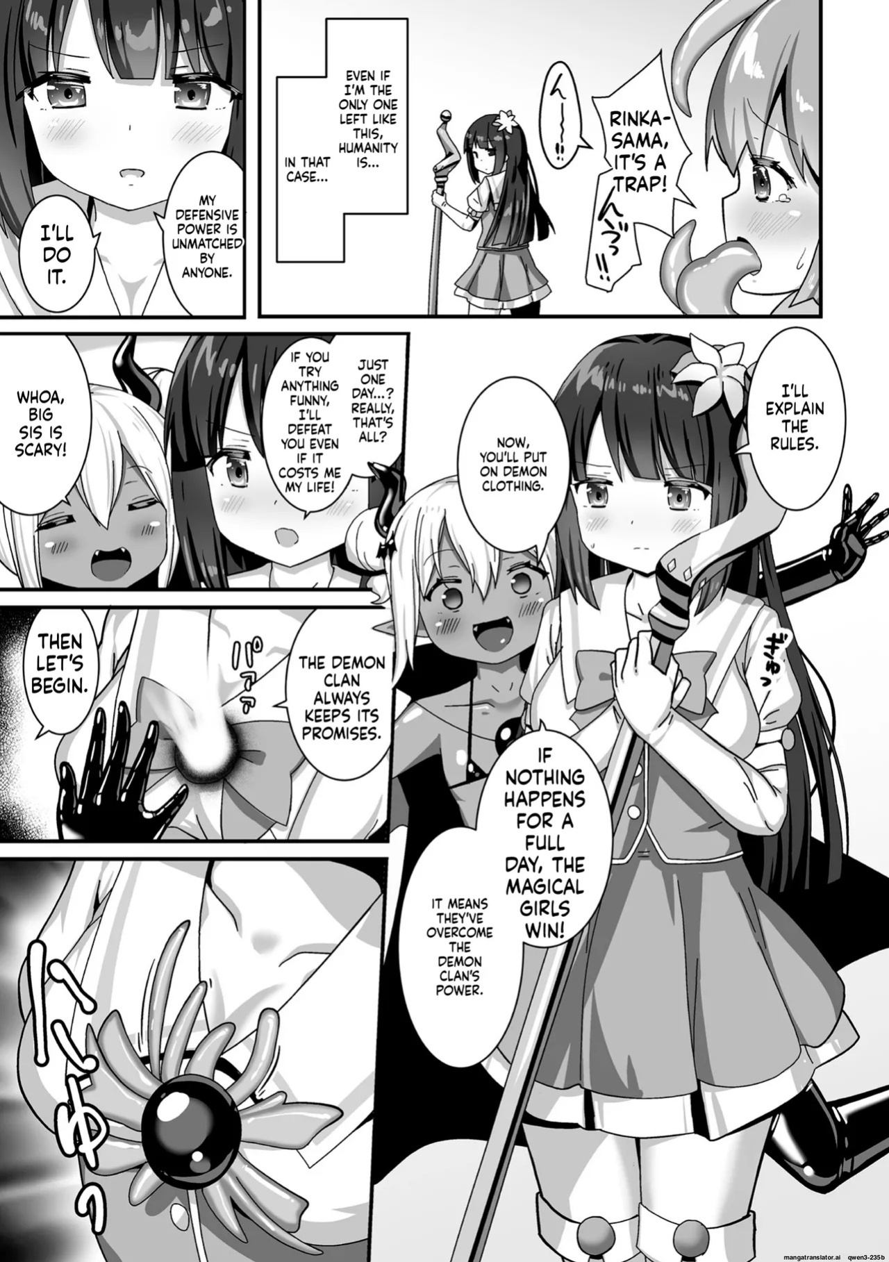 [Naka] Mazoku no Shokushu Fuku ~Hanabira ga Ochiru Toki~ (2D Comic Magazine Akuochi Shokushufuku Vol.1) (SCANMTL)