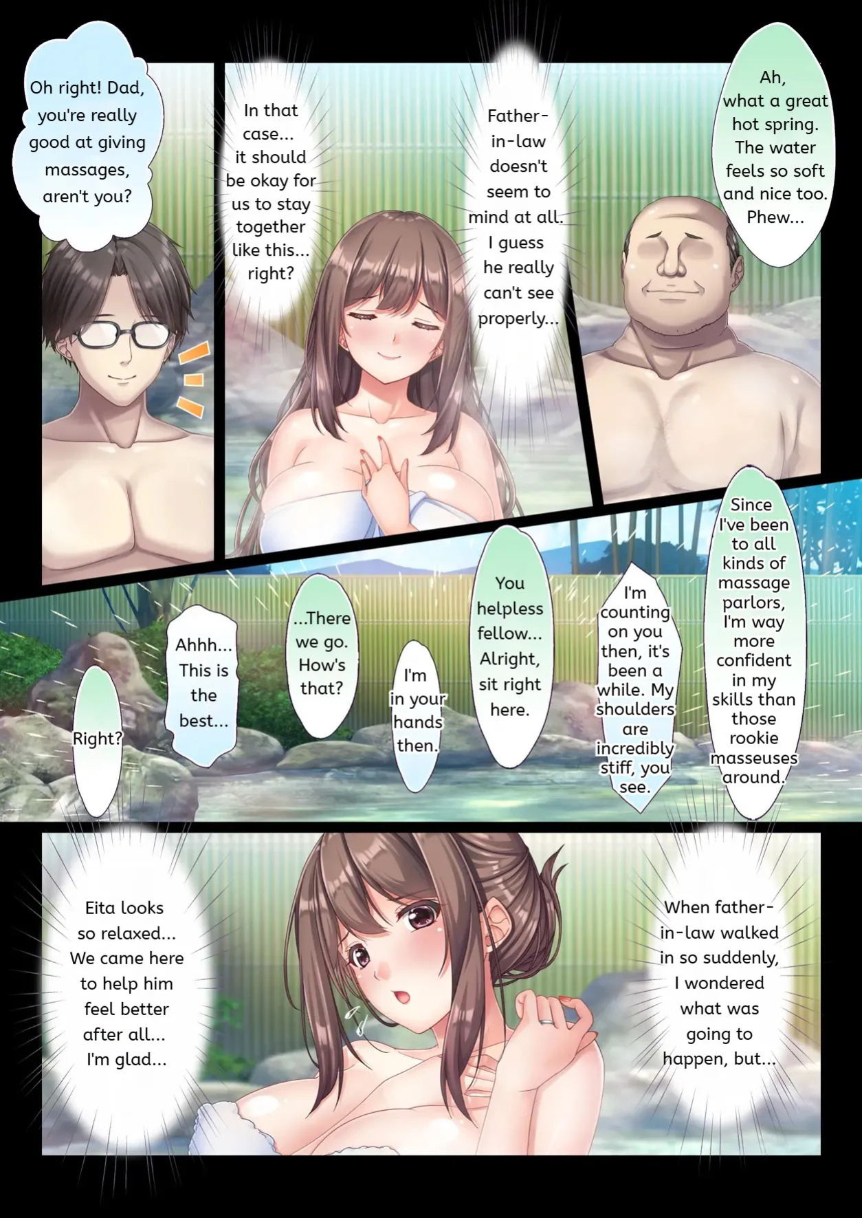 [Ohmiya Tsukasa] Konyoku Gifu Onsen Otto no Yoko de Gifu Chinpo o Kuwaekomu Tsuma no Manko Ikasaremakuri de Nakadashi Sarete Haramasareru (English) MTL