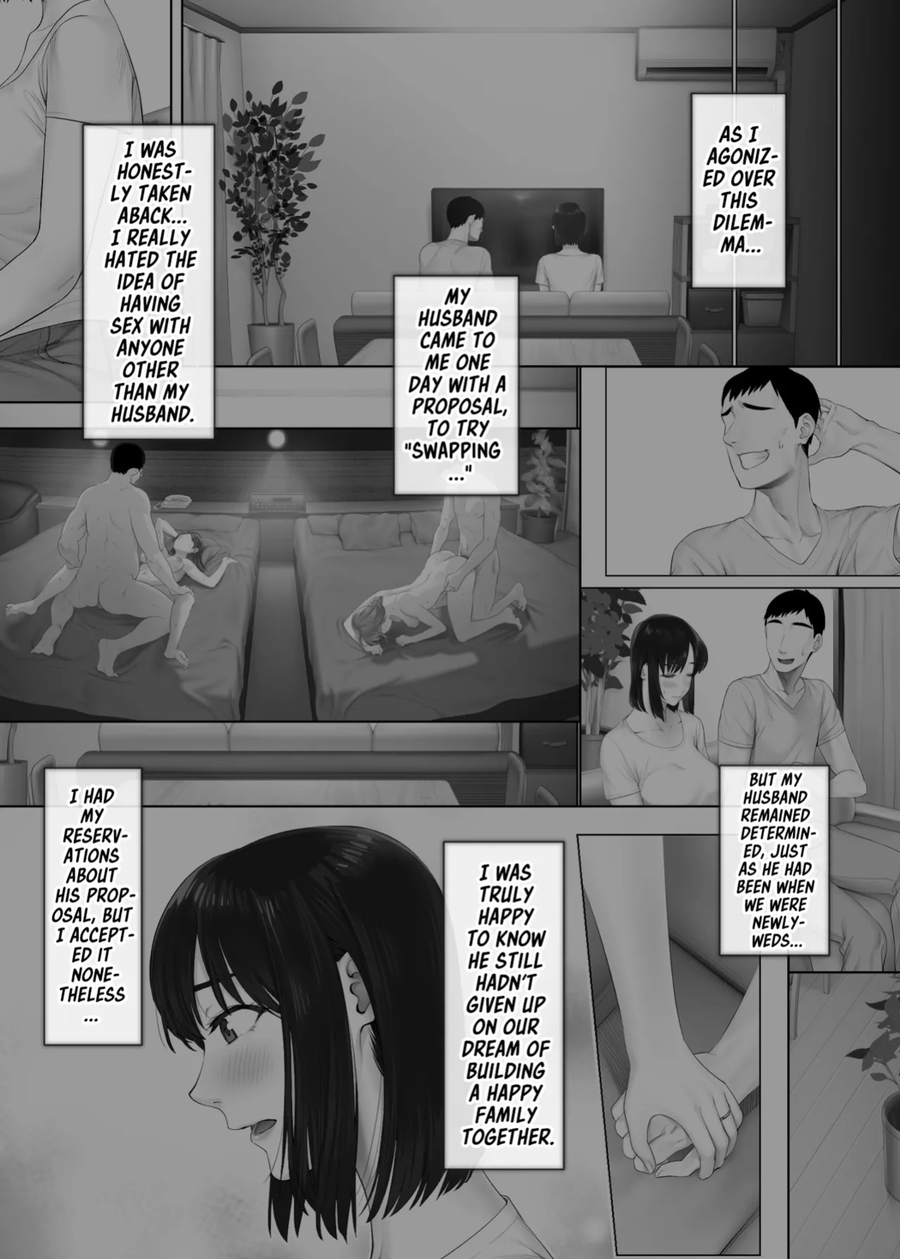 [Mitsumitsu Niku (Hikitogu)] LeveChi na Swapping 2 ~Hatsu Zecchou de Iki Kuruu Tsuma Hen~ | Unbalanced Swapping 2 [English] [Team Rabu2] [Digital]