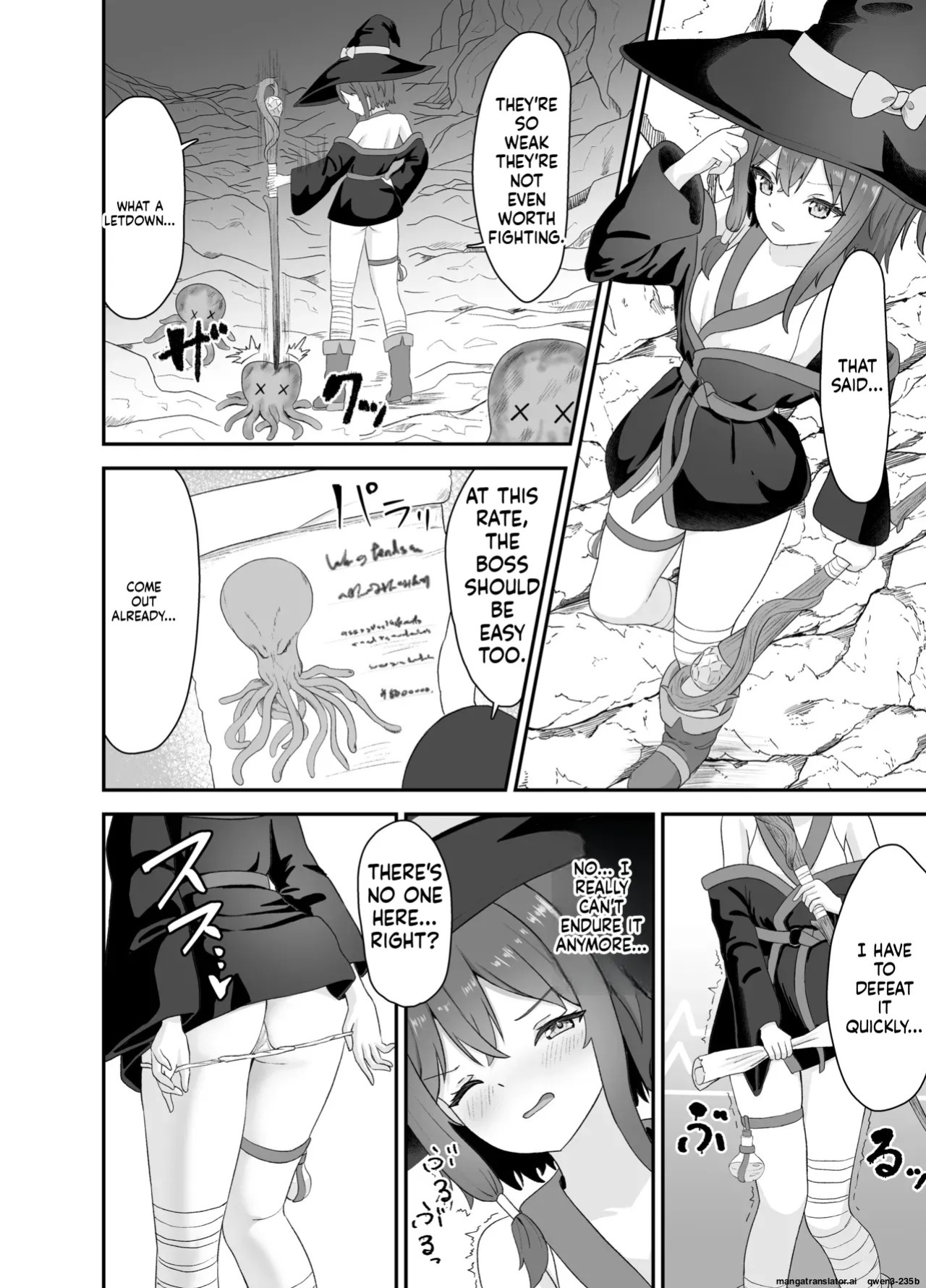 [Sakeru Buta (Asakura Takumi)] Tsuyoki na Madou Shoujo to Shokushu no Ori -Dungeon nite Shokushu ni Otsuru- [English] [SCANMTL]