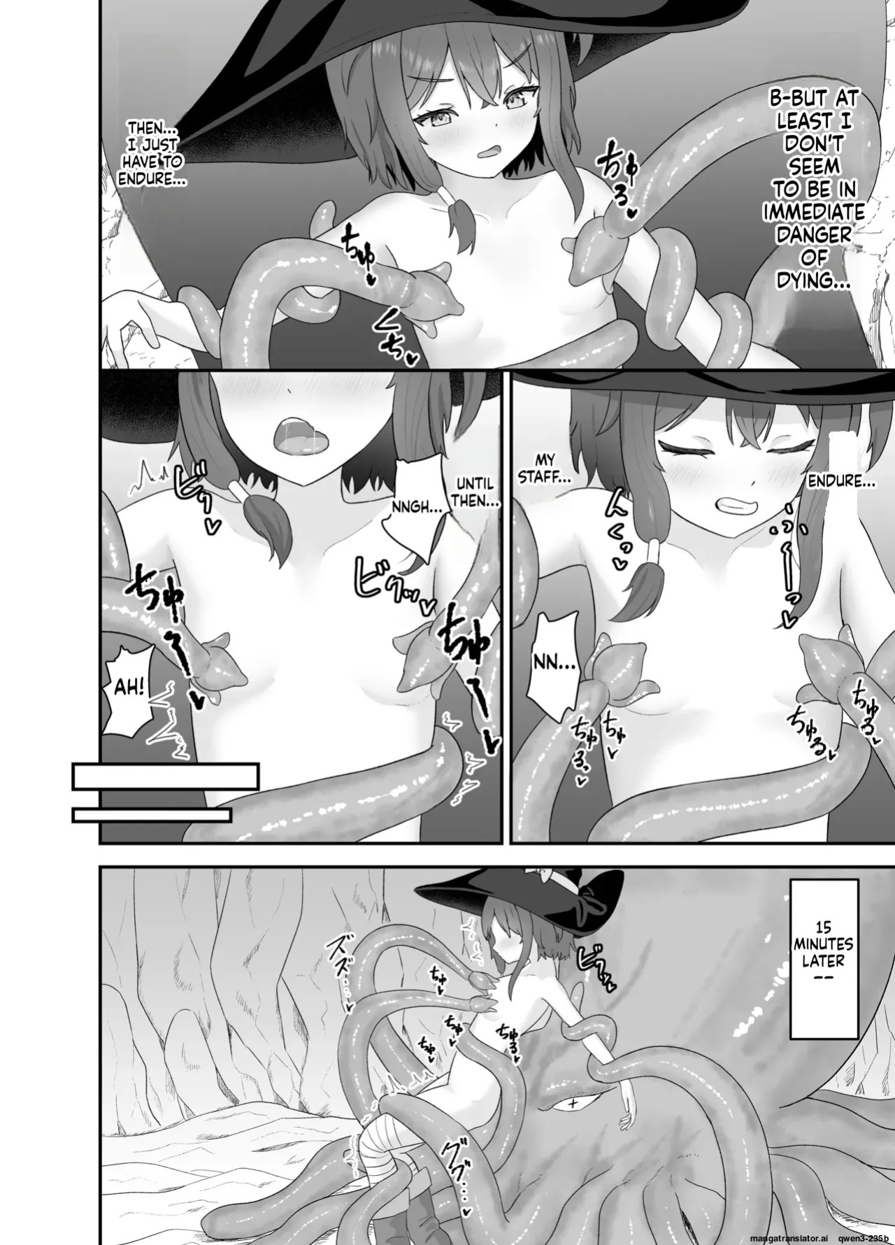 [Sakeru Buta (Asakura Takumi)] Tsuyoki na Madou Shoujo to Shokushu no Ori -Dungeon nite Shokushu ni Otsuru- [English] [SCANMTL]