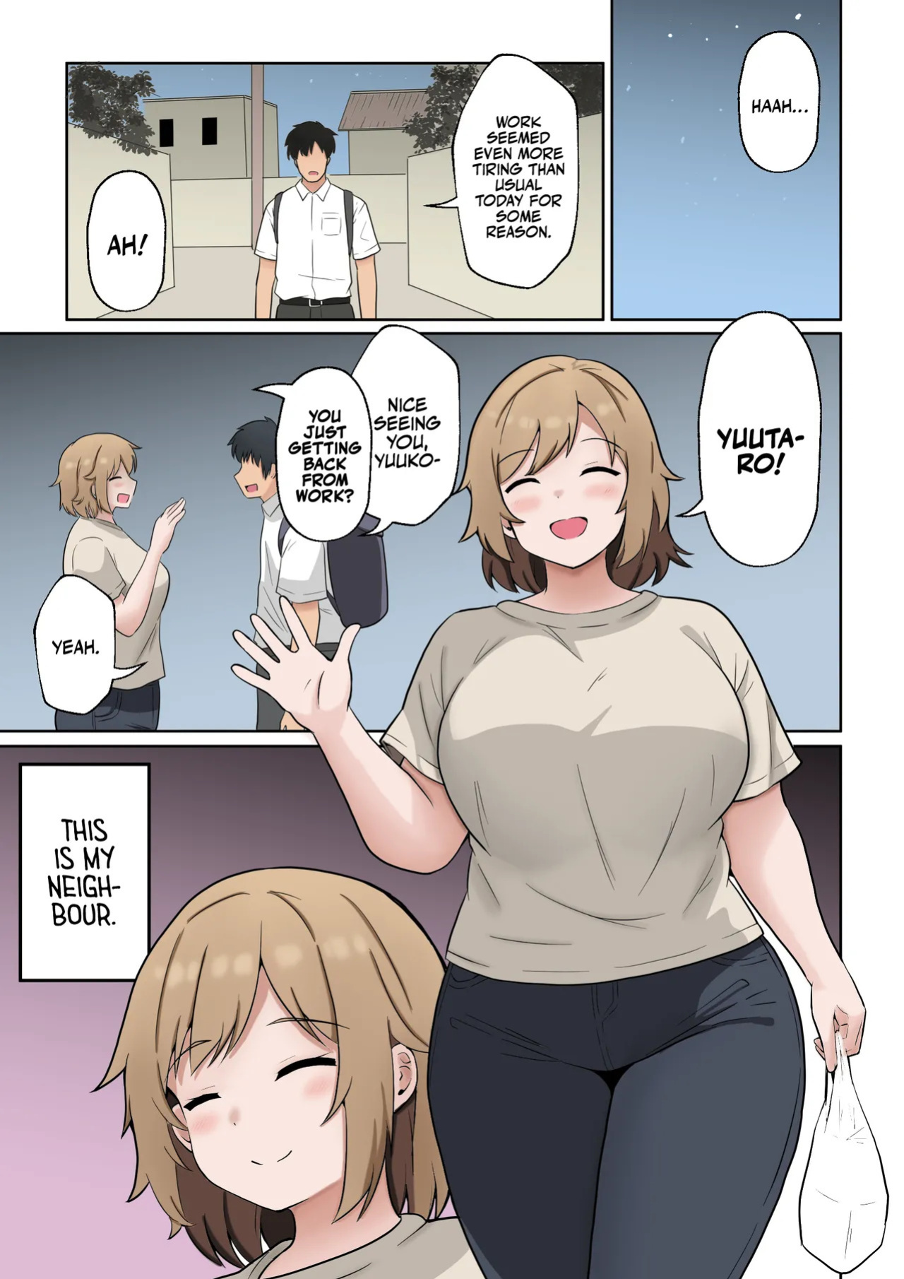 [Ampullaria] Apart no Otonari-san ga Yarasete Kureru Hanashi My Nextdoor Neighbor Let Me Fuck Her [English] [Colorized]