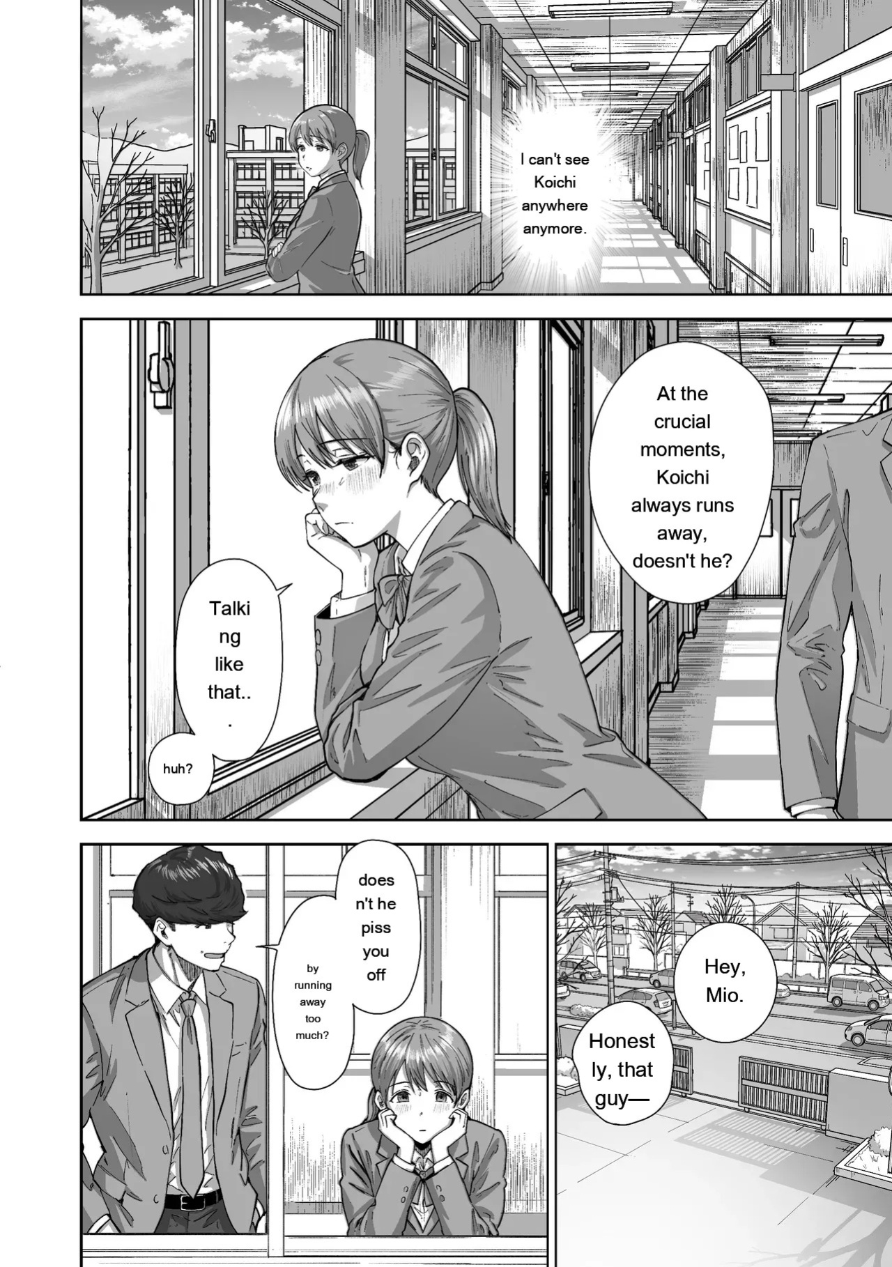 [Himan Boy (Ka-kun)] Nige Chin Complex ~Aza to Kyonyuu Joshi no Chouhatsu ni Bokki Kakushi Nigeta Zako ww~ [English] [MTL]