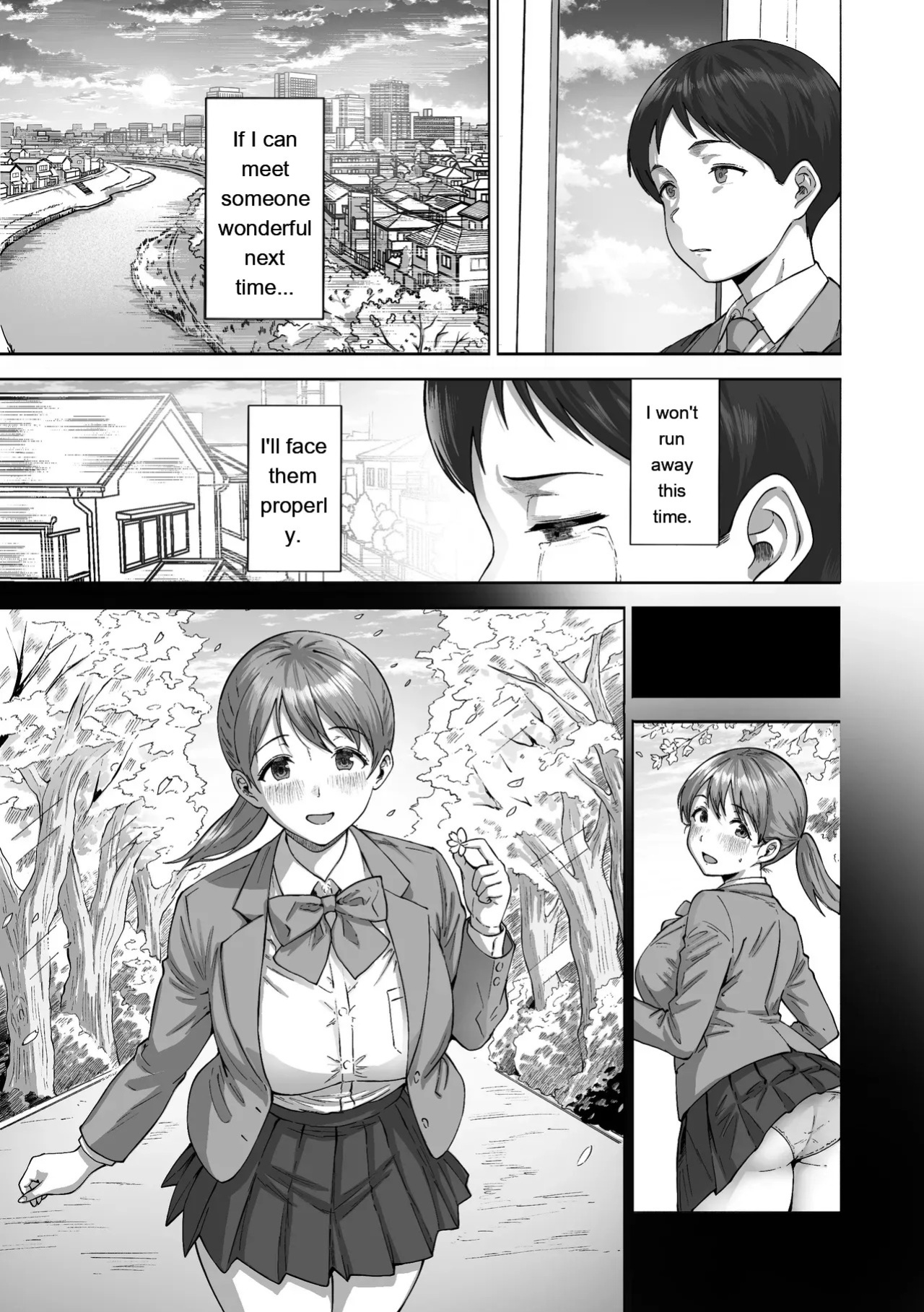[Himan Boy (Ka-kun)] Nige Chin Complex ~Aza to Kyonyuu Joshi no Chouhatsu ni Bokki Kakushi Nigeta Zako ww~ [English] [MTL]