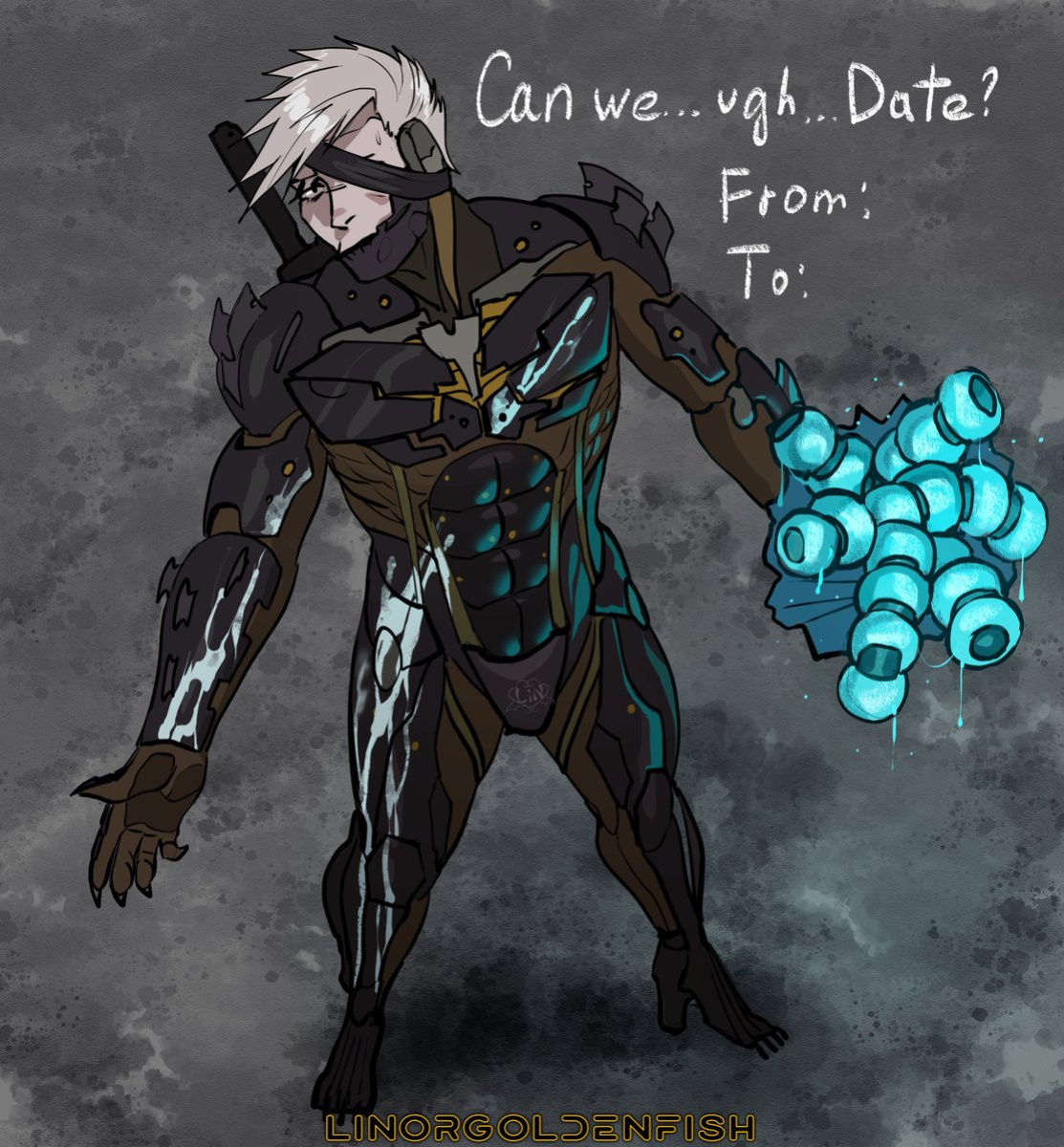 [Linor Goldenfish] She needs your love (and spares⚙️) (OC) (Metal Gear Solid)