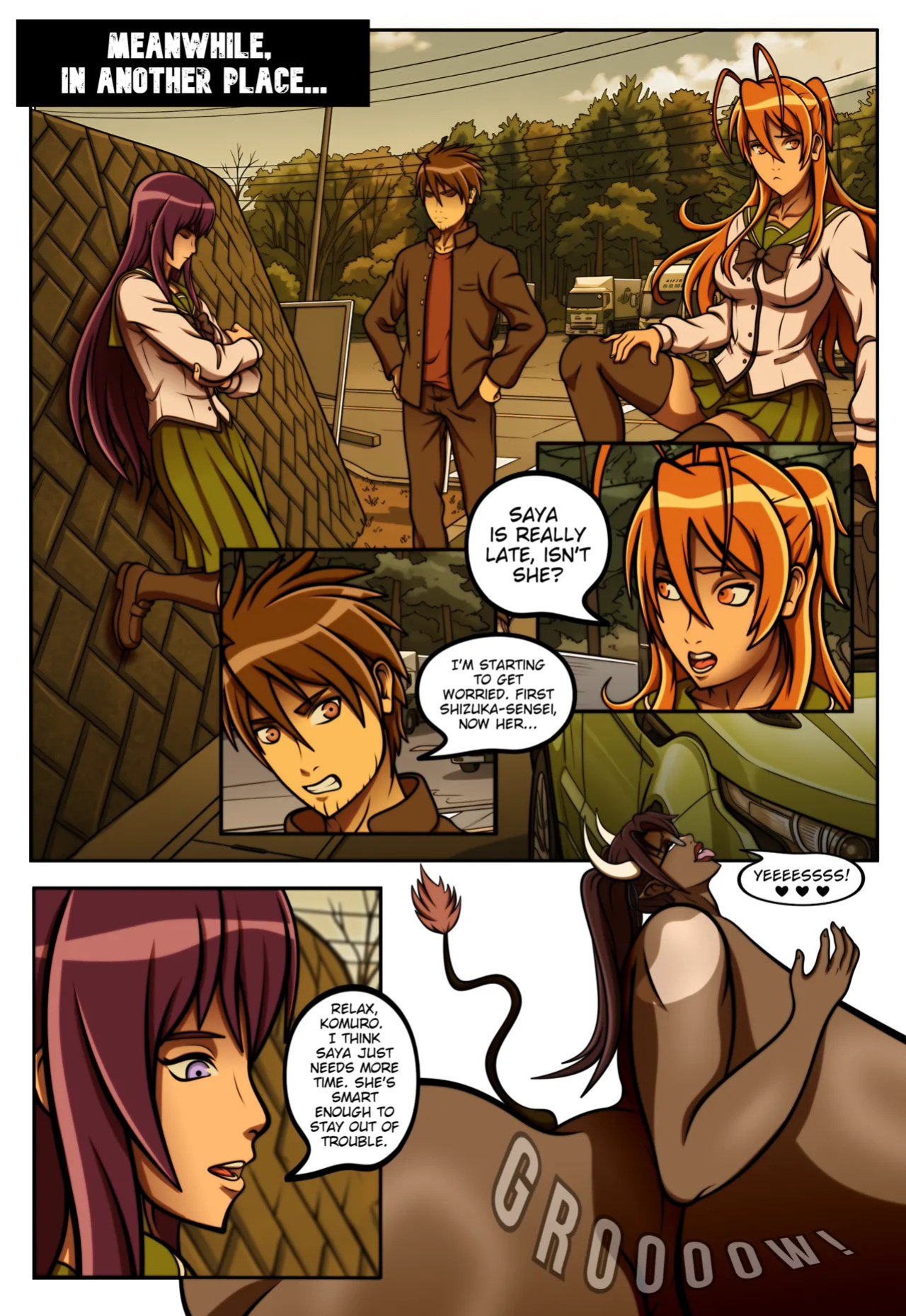 [CurvyDrawings] Highschool of the Dead: TakaCOWfication
