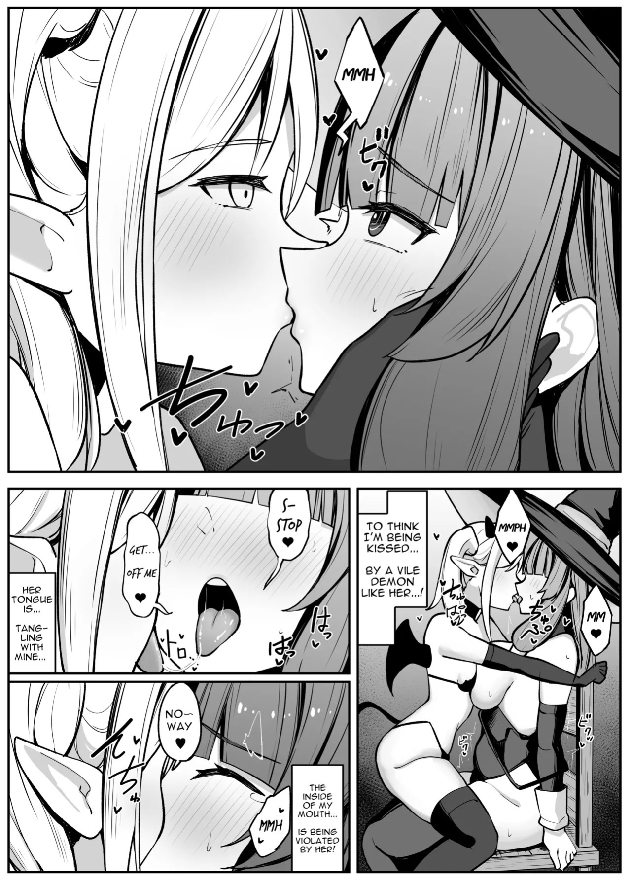 [Omochi no Mochiya (Wabimochi)] Saikyou Witch ga Succubus ni Miryou Sarete Haiboku Suru Hanashi | How the Strongest Witch Was Charmed and Defeated by a Succubus [English]