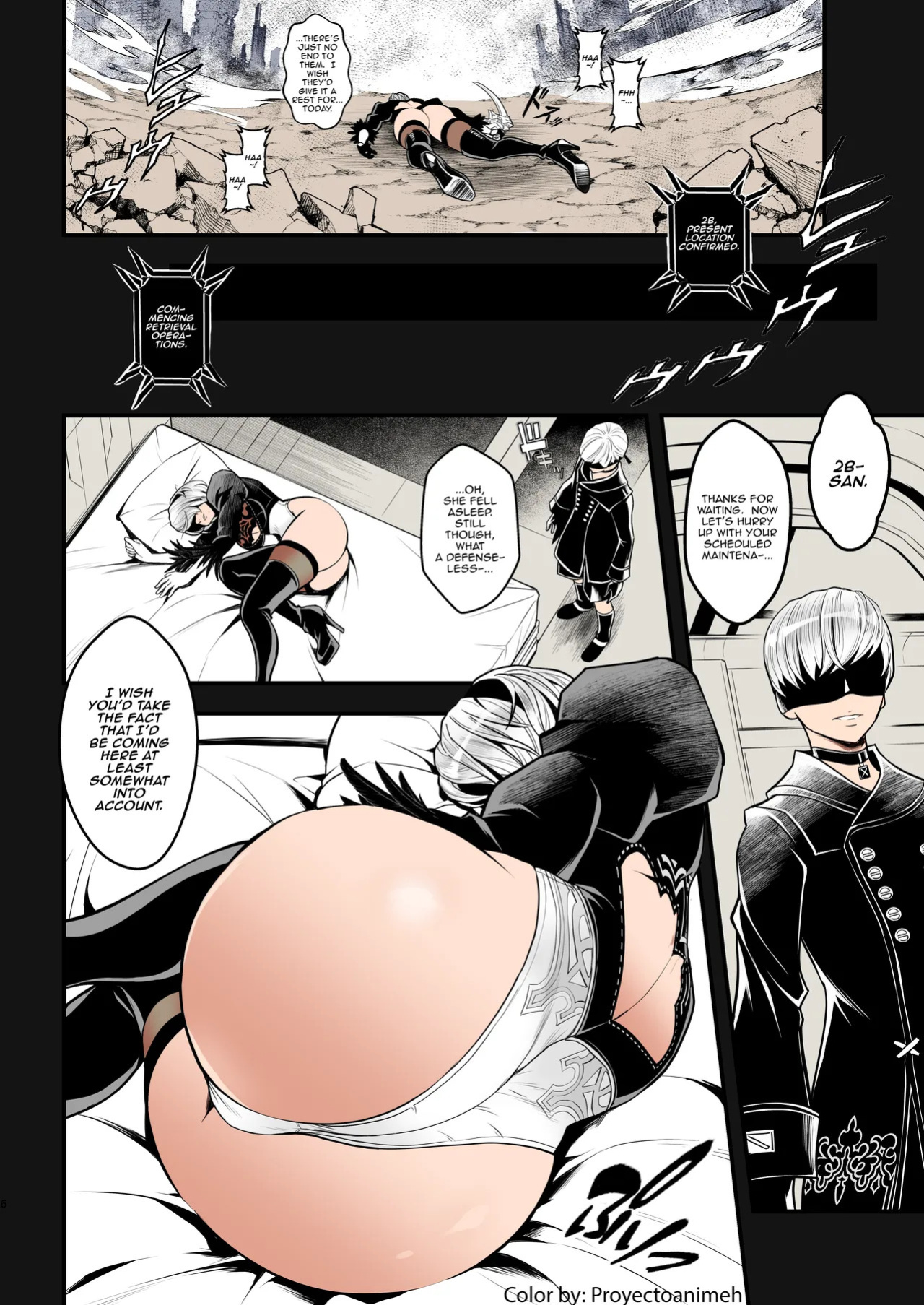 Onna Senshinokyuusoku Female Warrior Rest (Nier_ Automata) [English] Colorized