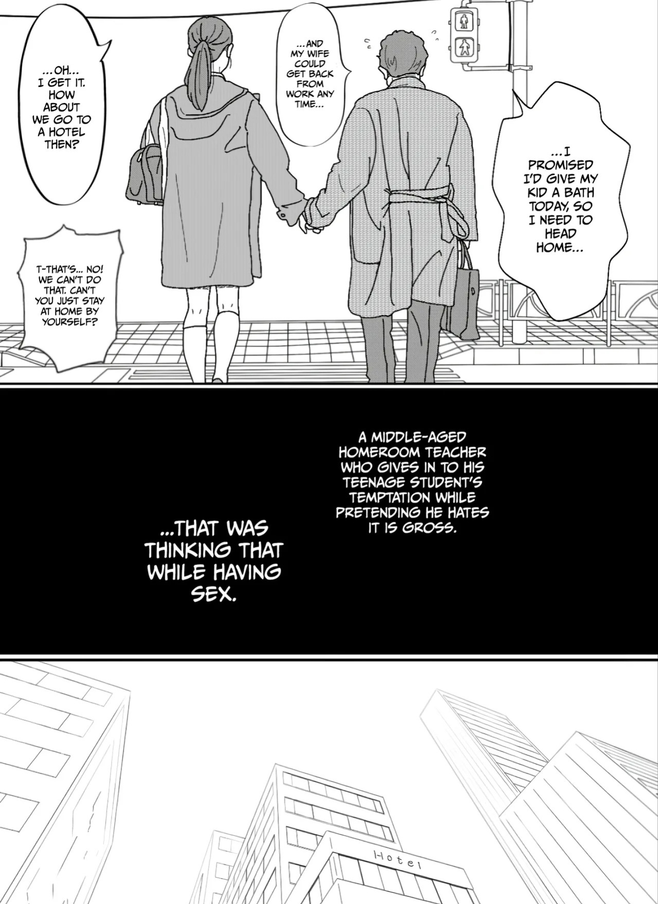 [Circle Kotatubuton] That middle-aged homeroom teacher who pretends to resist but still gives in to his teenage student’s seduction is disgusting. [English] [Gagak_Ireng] [Digital]