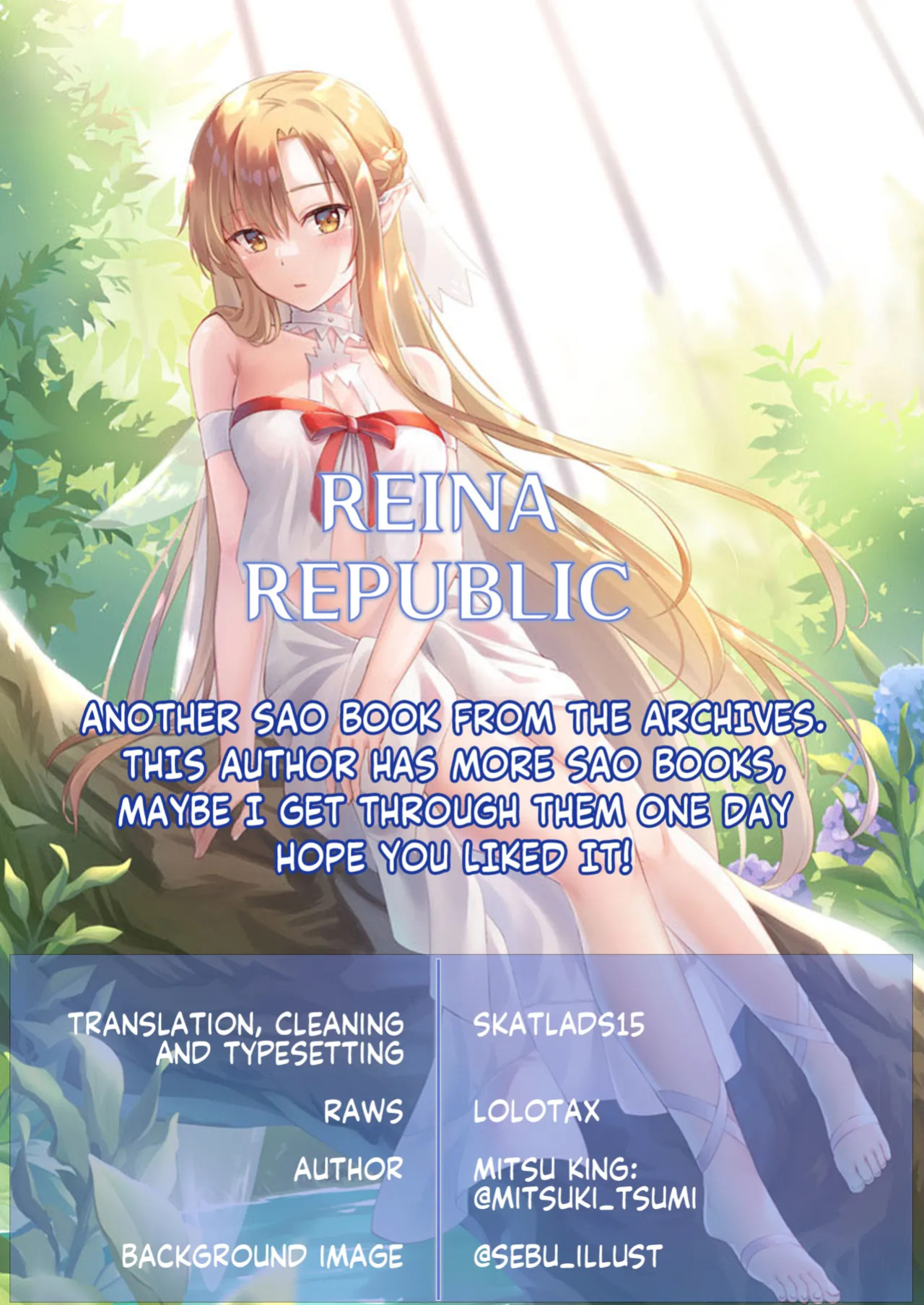 (C83) [SEM;COLON (Mitsu King)] Outcage (Sword Art Online) [English] [ReinaRepublic]