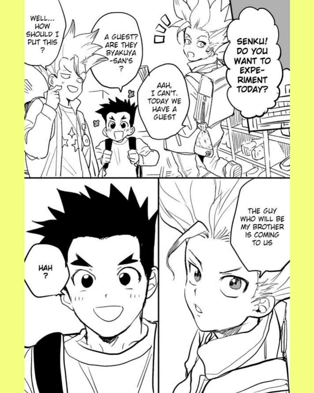 [Musekinin (Saruo)] Tsukasa and Senku Become Unrelated Brothers in a Modern AU (Dr.STONE)