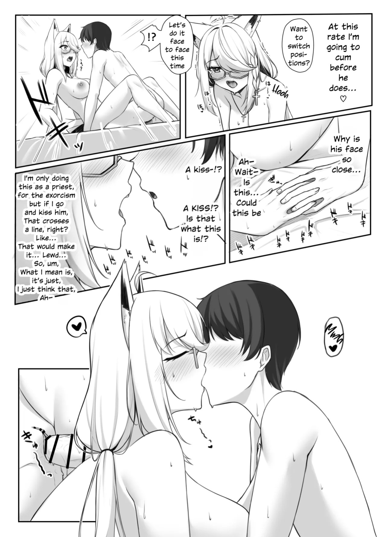 [Shirase Yui] Shinpu FBK-chan to Ecchi Suru Manga | Secret Affairs with a Priest (Shirakami Fubuki) [English] [White Witch]