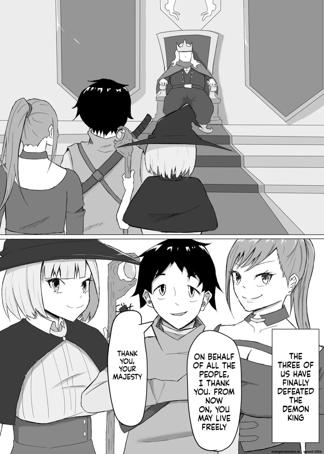 Hero's party ntr after beating the demon lord