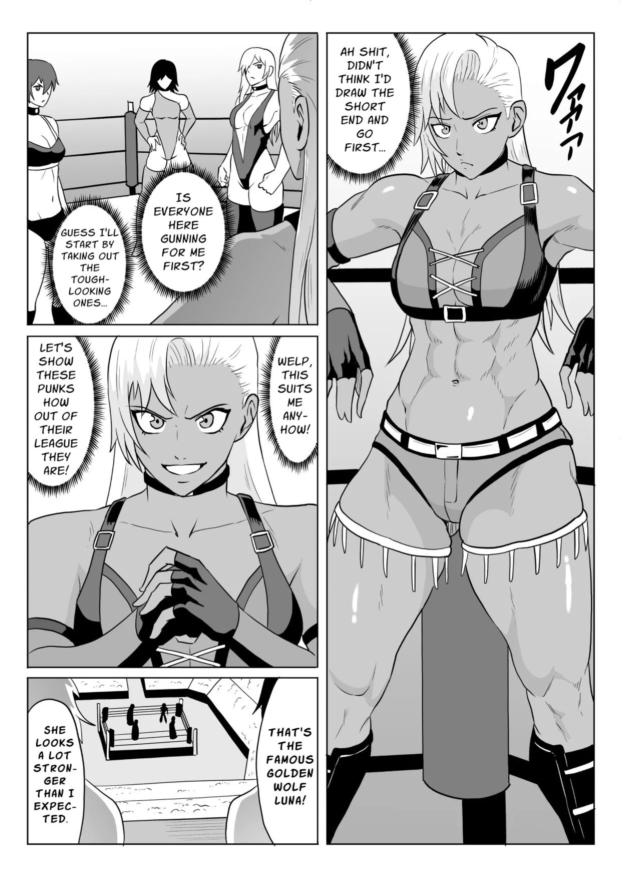 [Haru Tanuki-ya] Golden Wolf Luna Kutsujoku ProWres 1 | Golden Wolf Luna: Humiliating Pro Wresting 1 [English] [ApricotJam]