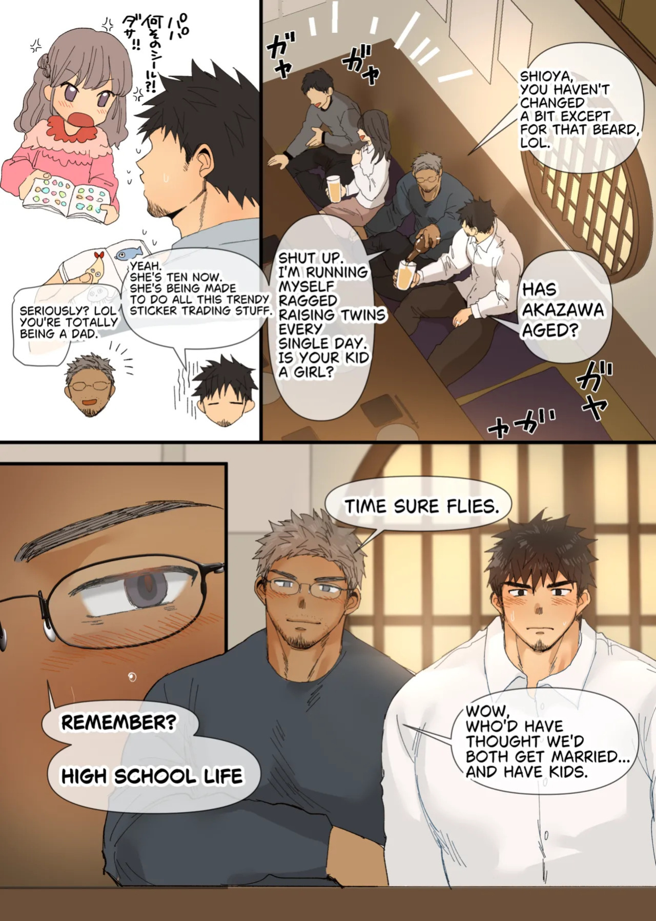 [Suikanotane (Hashikure Tarou)] Dad × Dad Reunion at the Class Reunion [en]