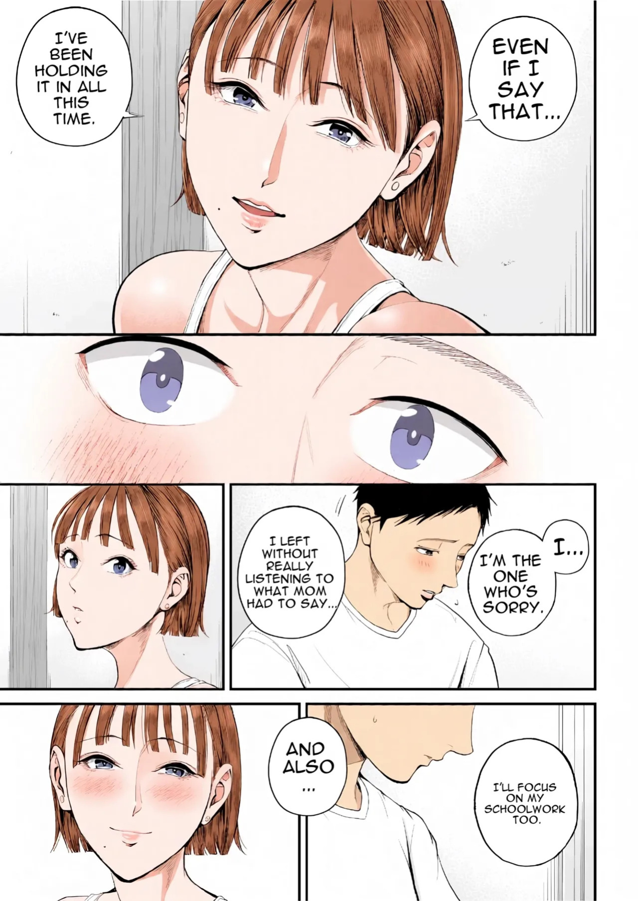 [Shiono Kou] Mother-Son Affair I really love my mom we're having sex today [English] [Colorized]