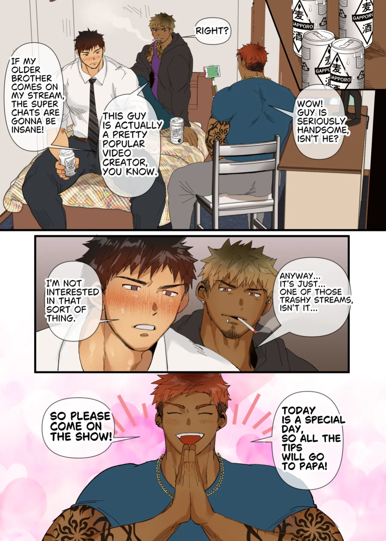 [Suikanotane (Hashikure Tarou)] [Infidelity] A Threesome with a Married Dad and a Playboy [en]
