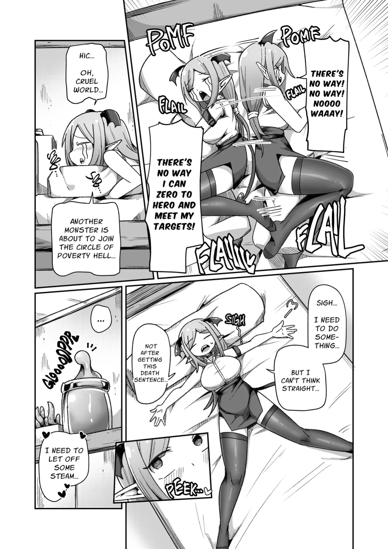 [Echie Kokufuku Aka (Monota)] Kaisha no Kane de Tsukutta Ero Dungeon de Soudai na Onani o Suru Monster Shain-chan | Embezzlement, Ho: Wagie Monster-chan Builds Her Very Own Goon Cave Dungeon [English] [grimalkin]