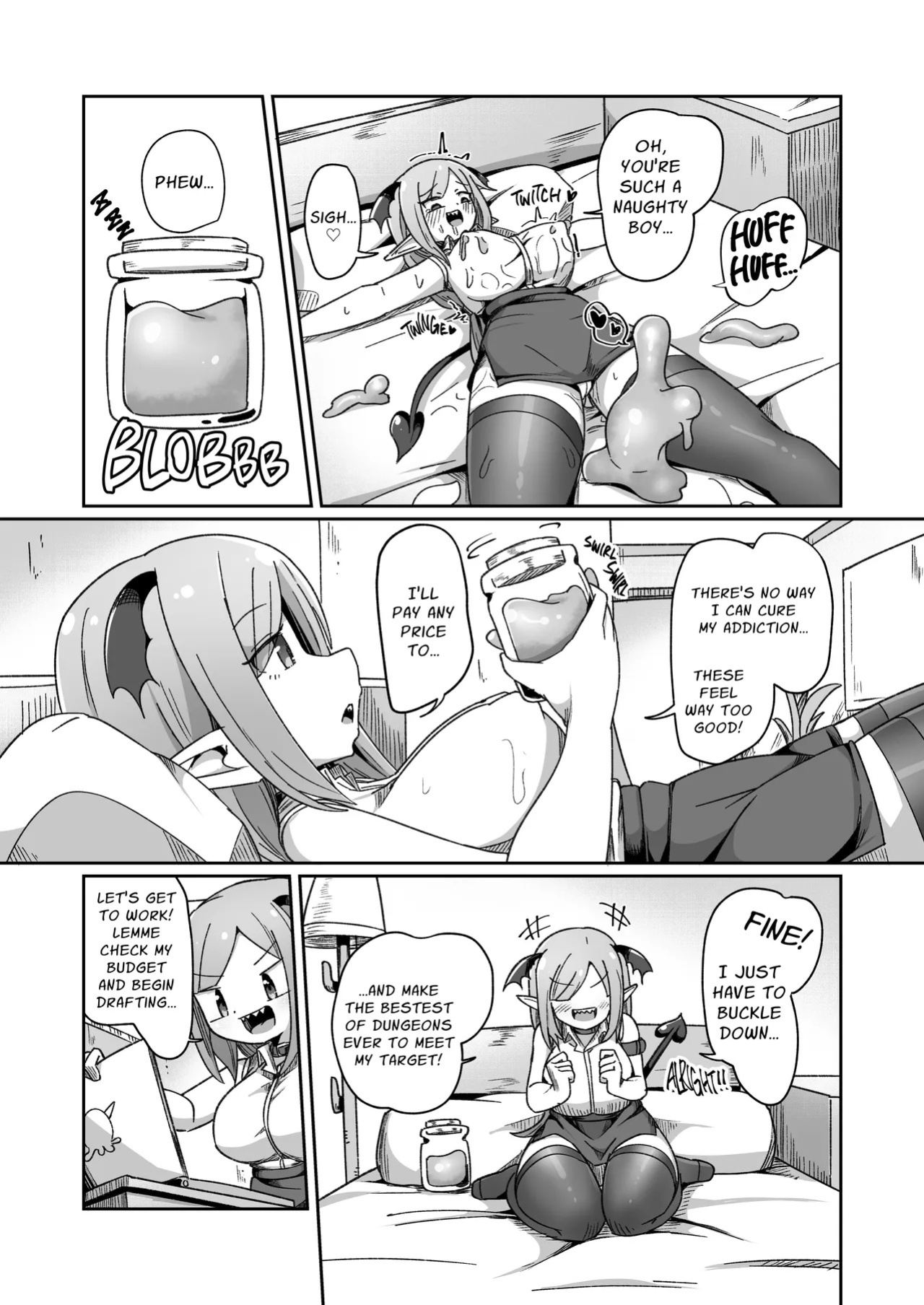 [Echie Kokufuku Aka (Monota)] Kaisha no Kane de Tsukutta Ero Dungeon de Soudai na Onani o Suru Monster Shain-chan | Embezzlement, Ho: Wagie Monster-chan Builds Her Very Own Goon Cave Dungeon [English] [grimalkin]