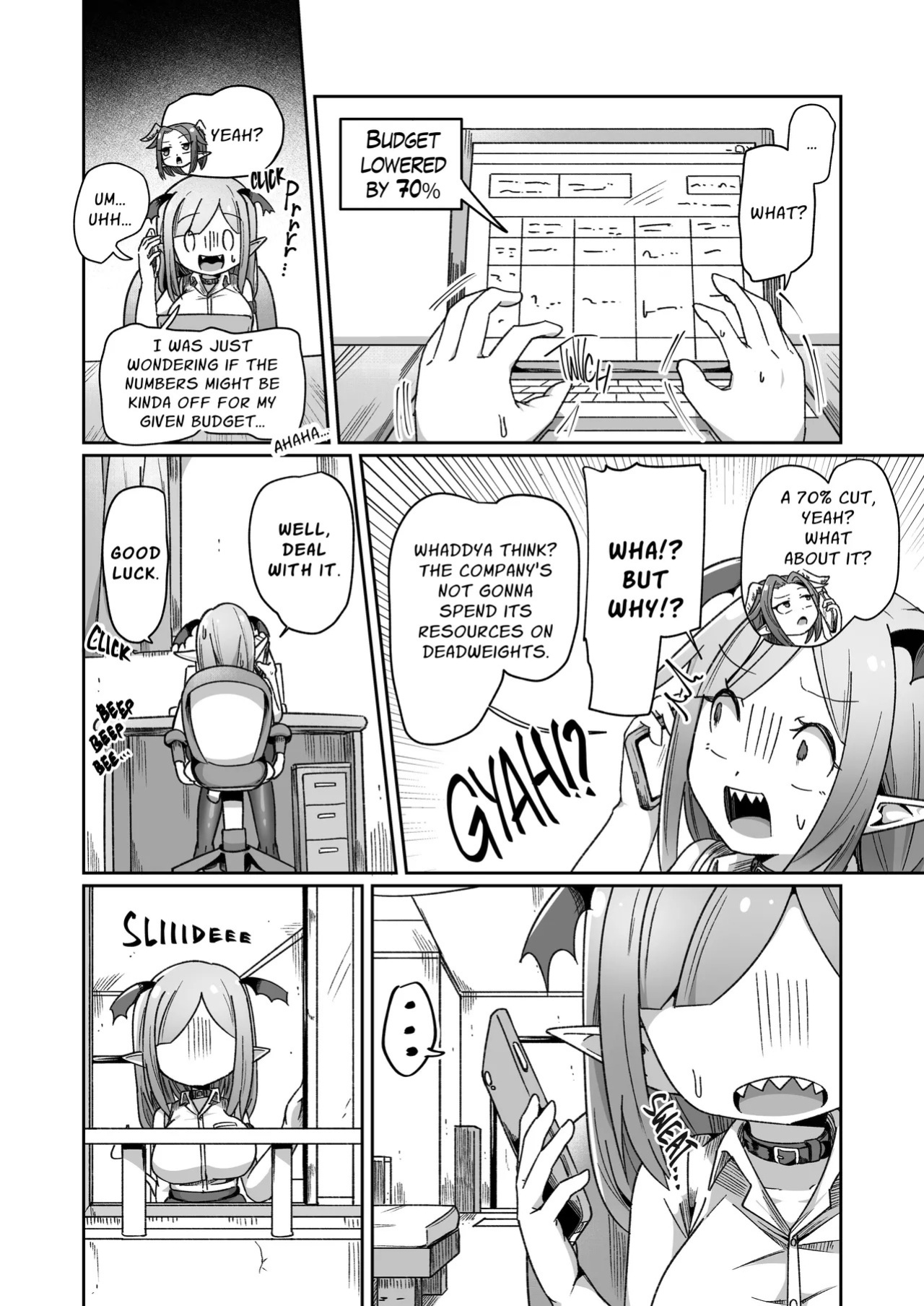 [Echie Kokufuku Aka (Monota)] Kaisha no Kane de Tsukutta Ero Dungeon de Soudai na Onani o Suru Monster Shain-chan | Embezzlement, Ho: Wagie Monster-chan Builds Her Very Own Goon Cave Dungeon [English] [grimalkin]