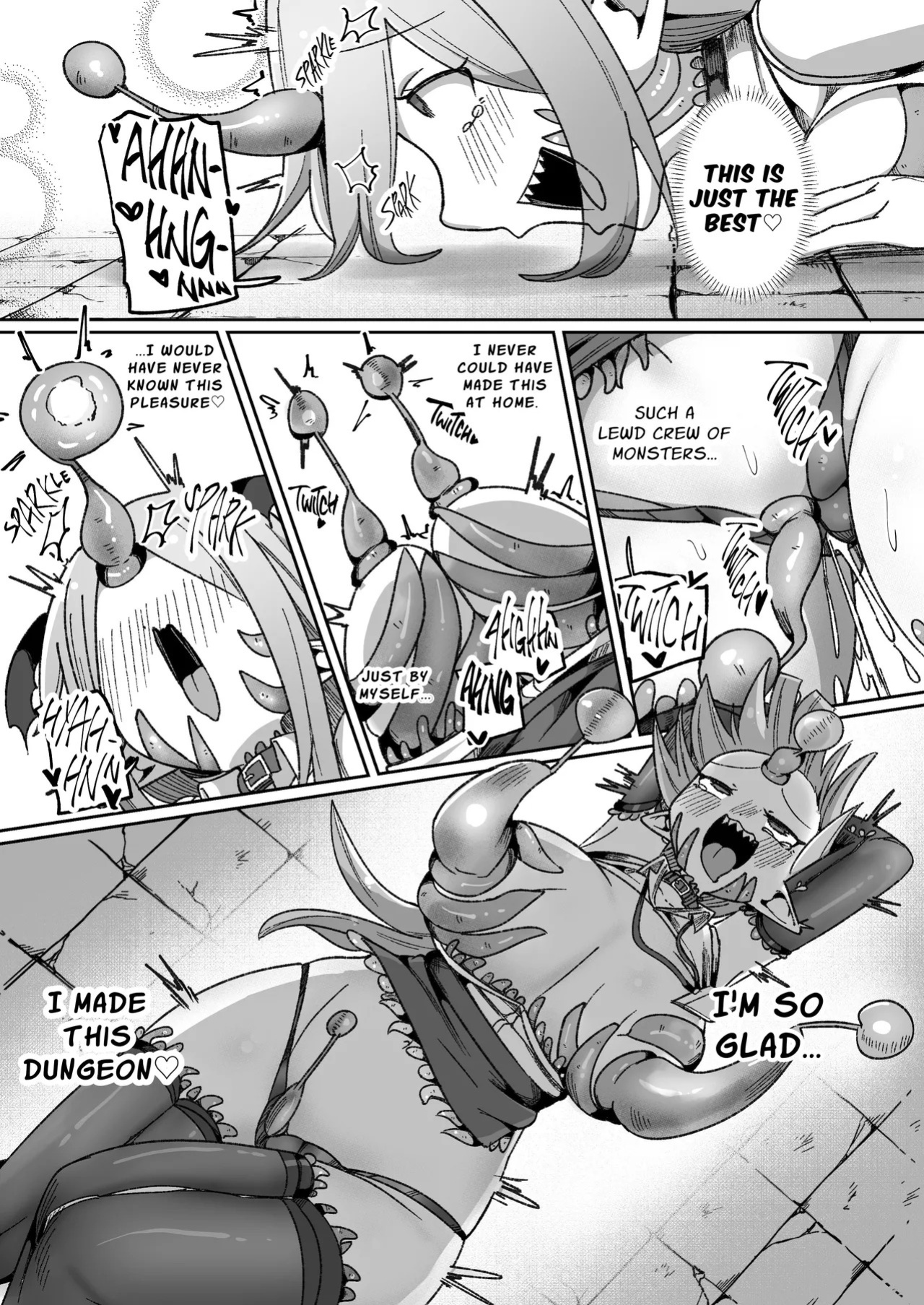 [Echie Kokufuku Aka (Monota)] Kaisha no Kane de Tsukutta Ero Dungeon de Soudai na Onani o Suru Monster Shain-chan | Embezzlement, Ho: Wagie Monster-chan Builds Her Very Own Goon Cave Dungeon [English] [grimalkin]
