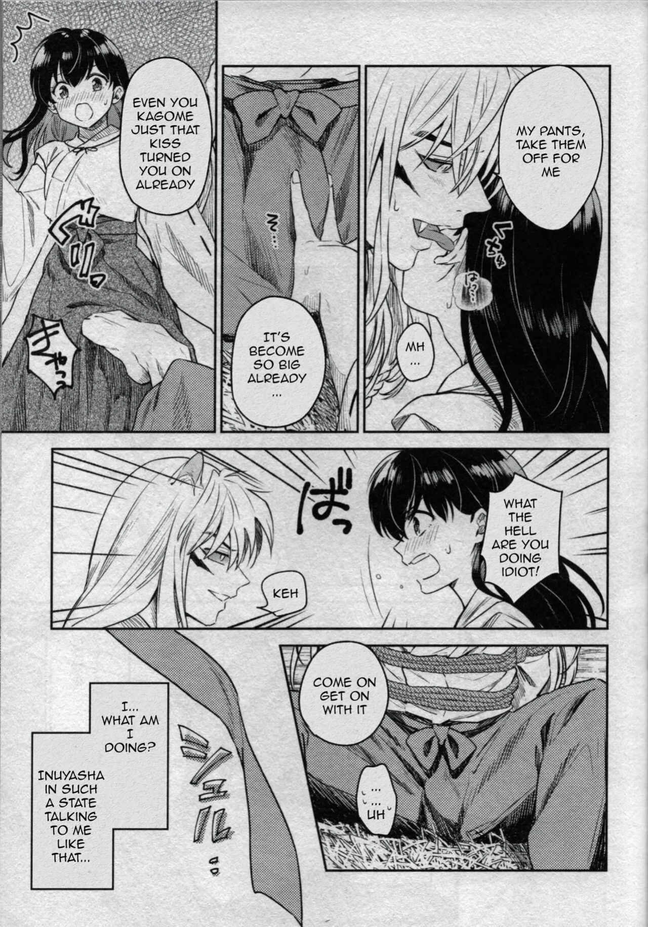(SARK16) [Wanwano (Motobi)] Sengoku Makurazoushi Inu Kago Kinbaku Hen | Feudal Erotic Book Inukago Bondage Chapter (Inuyasha) [English]