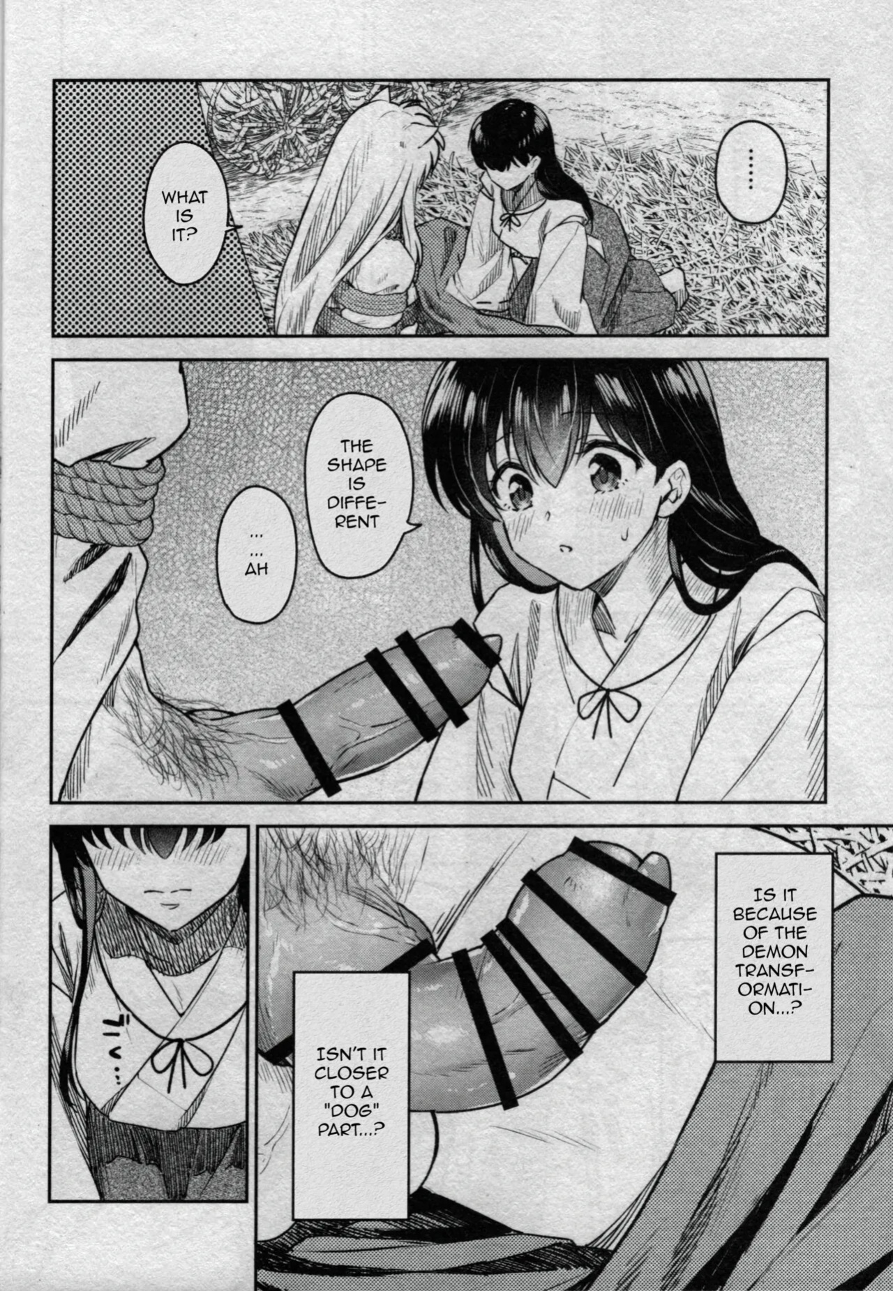 (SARK16) [Wanwano (Motobi)] Sengoku Makurazoushi Inu Kago Kinbaku Hen | Feudal Erotic Book Inukago Bondage Chapter (Inuyasha) [English]