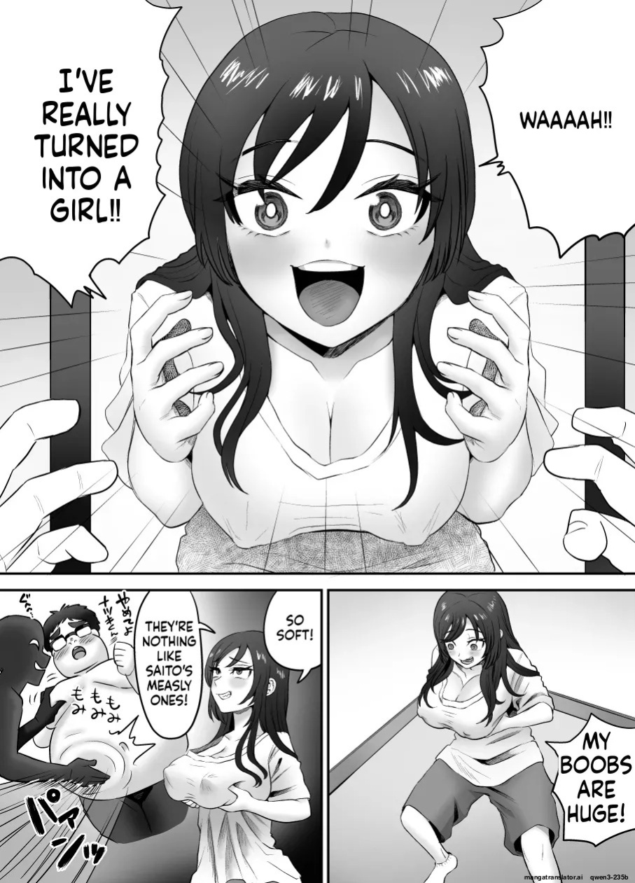 [Eichi Kenkyuujo (Blank)] Karui Kimochi de TS Kusuri ni Te o Dashita Otoko ga Mi mo Kokoro mo Mesu Ochi Suru Made (1) Onanie Hen [English] [SCANMTL]