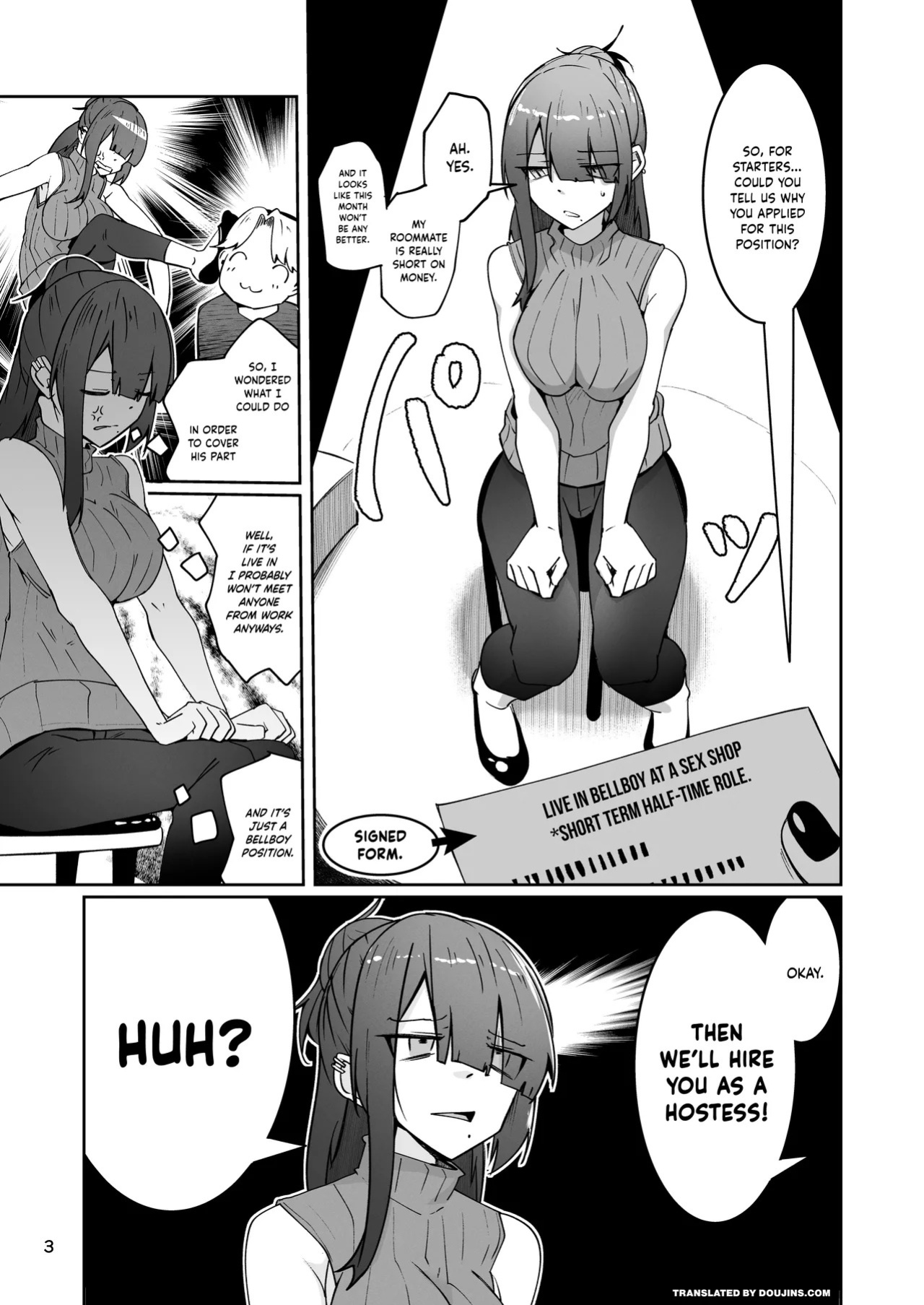 [Zenshuu Bougyo (Sin Iti)] Dōshite Baito-saki Ga Fūzoku no Jōnanda⁉ / Why Am I Being Hired To Be A Brothel Girl?! [Digital] [English] {Doujins.com}