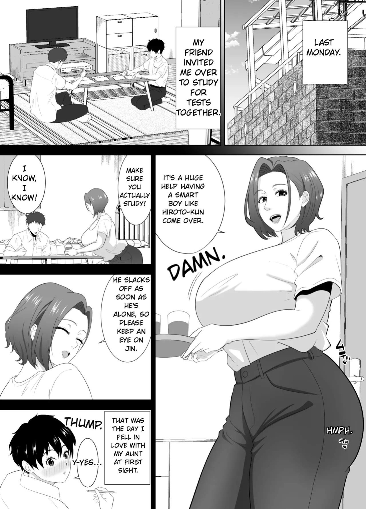 [Studio Macaron (Moeyama P-Man)] Muchimuchi Tomohaha no Shitagi de Tatteru no o Mirareta Boku no Matsuro ga Yabasugiru [English]