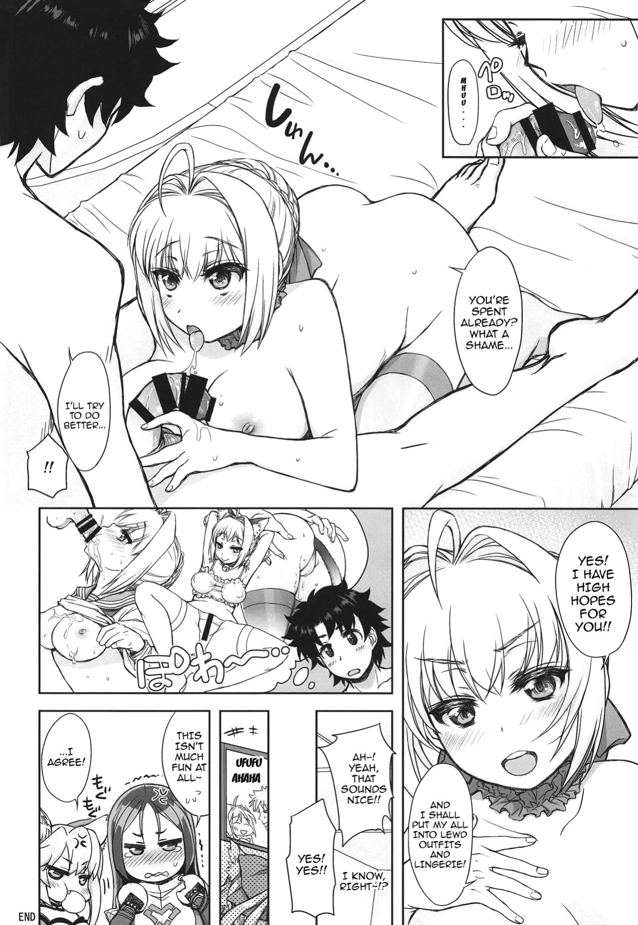 (COMIC1☆15) [Jyaraya (Morishima Petit)] Lingerie Koutei o Dounika Shichaitai! | I Want to Do Something About the Lingerie Empress! (Fate/Grand Order) [English] {Doujins.com}