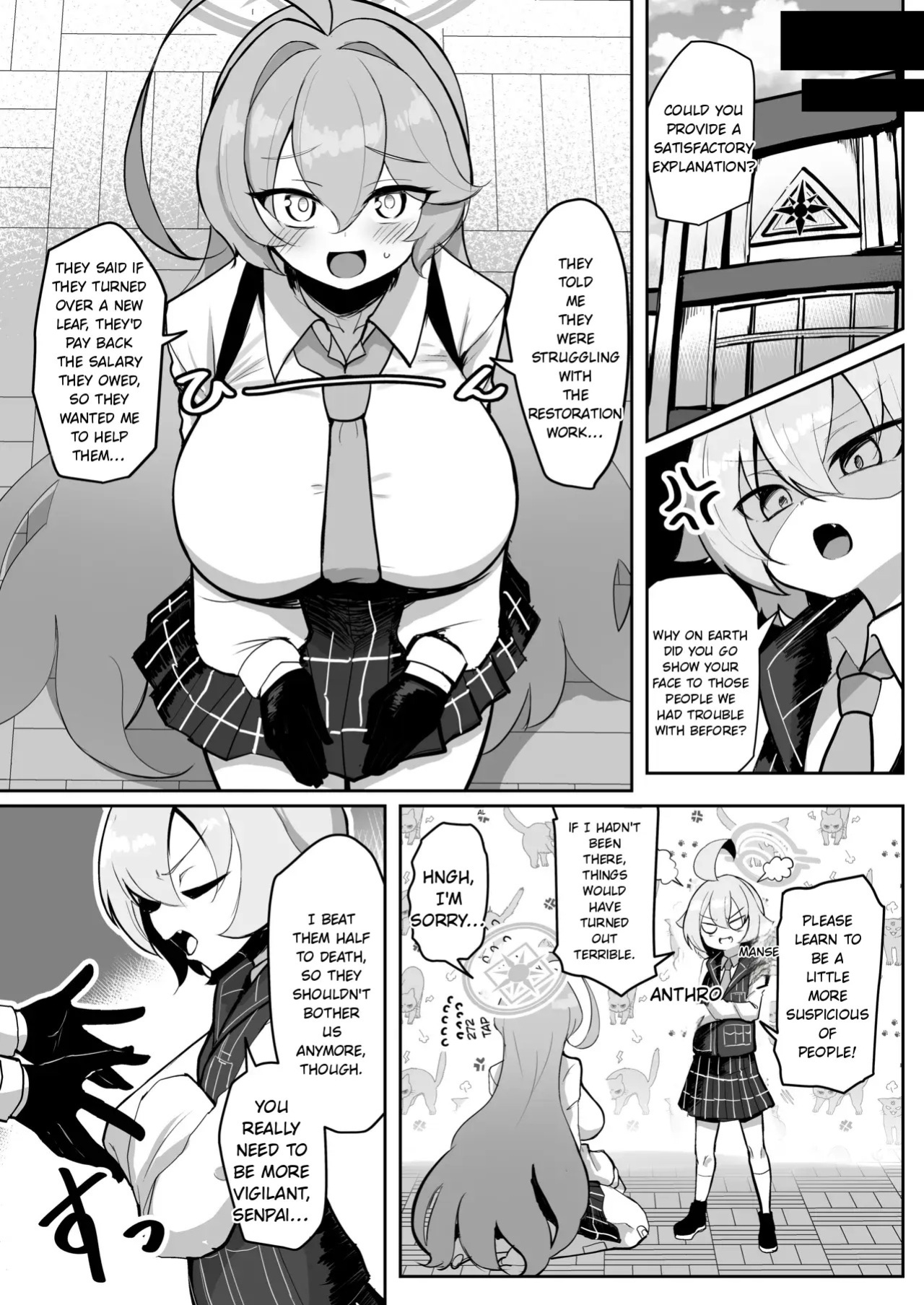 [Kumasan Renpou (Kumasan)] Futanari Maso Hoshino-chan VS Do-S Yume Senpai (Blue Archive)(MTL)(English)